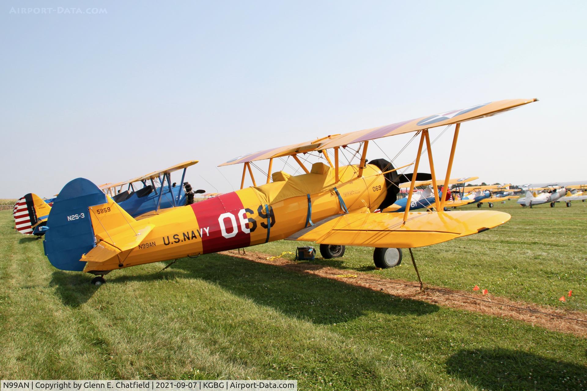 N99AN, Boeing E75 C/N 75-5859, At the Stearman Fly-in