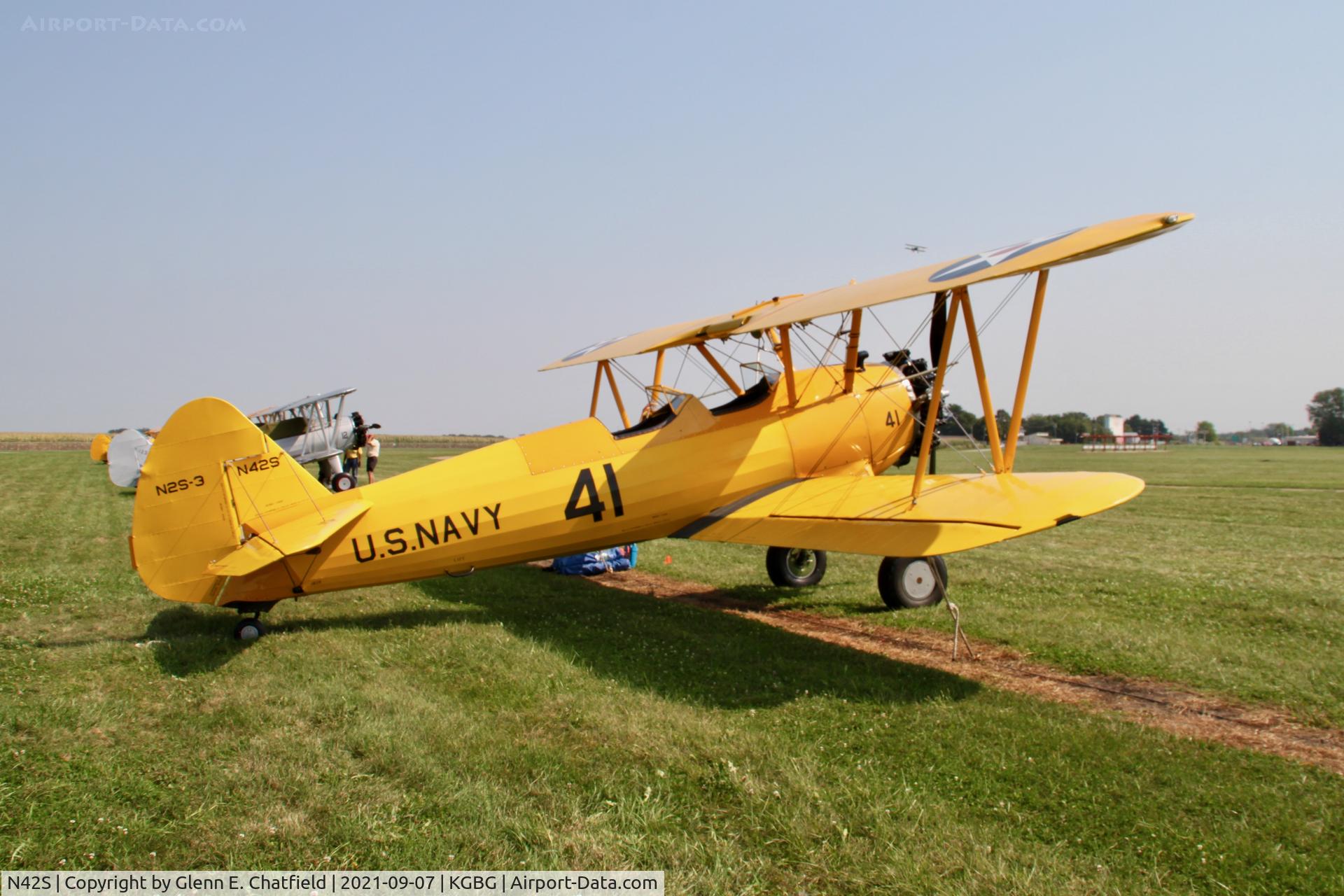 N42S, 1941 Boeing B75N1 C/N 75-1261, At the Stearman Fly-in