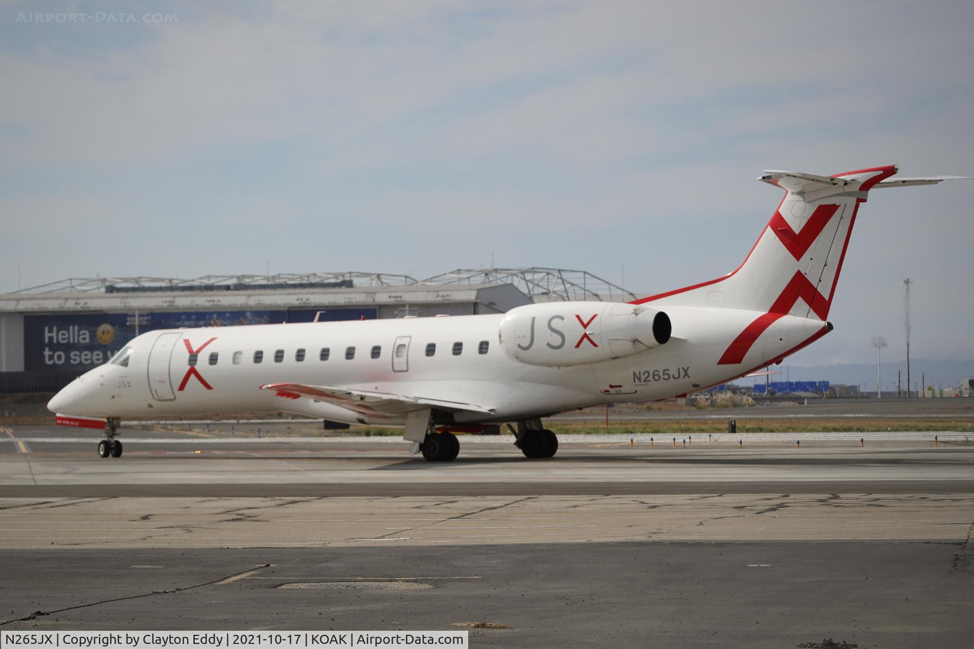 N265JX, 2000 Embraer ERJ-135ER (EMB-135ER) C/N 145361, North Field Oakland airport 2021.