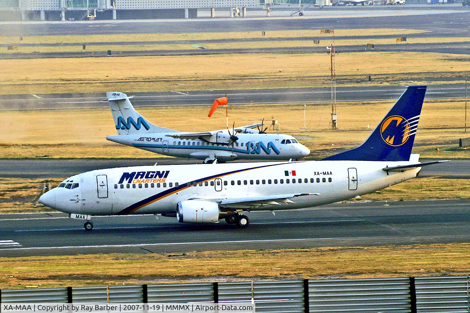 XA-MAA, Boeing 737-377 C/N 23655, XA-MAA   Boeing 737-377 [23655] (Magnicharters) Mexico City-Licenciado Benito Juarez Int'l~XA 19/11/2007