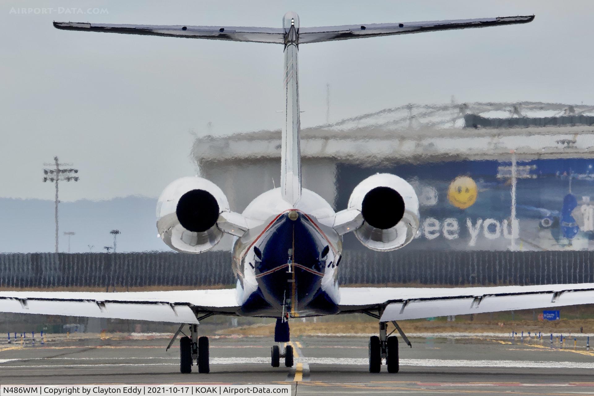 N486WM, 2007 Gulfstream Aerospace GIV-X (350) C/N 4086, North Field Oakland airport 2021.