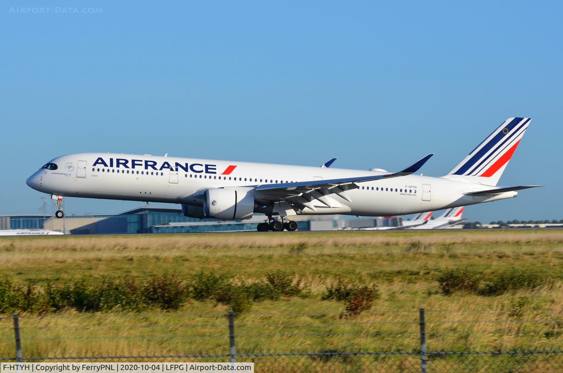 F-HTYH, 2021 Airbus A350-941 C/N 488, Air France A359 touching-down