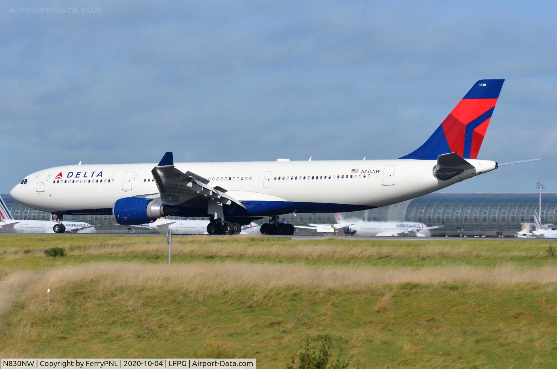 N830NW, 2016 Airbus A330-302 C/N 1769, Delta A333 arriving in CDG