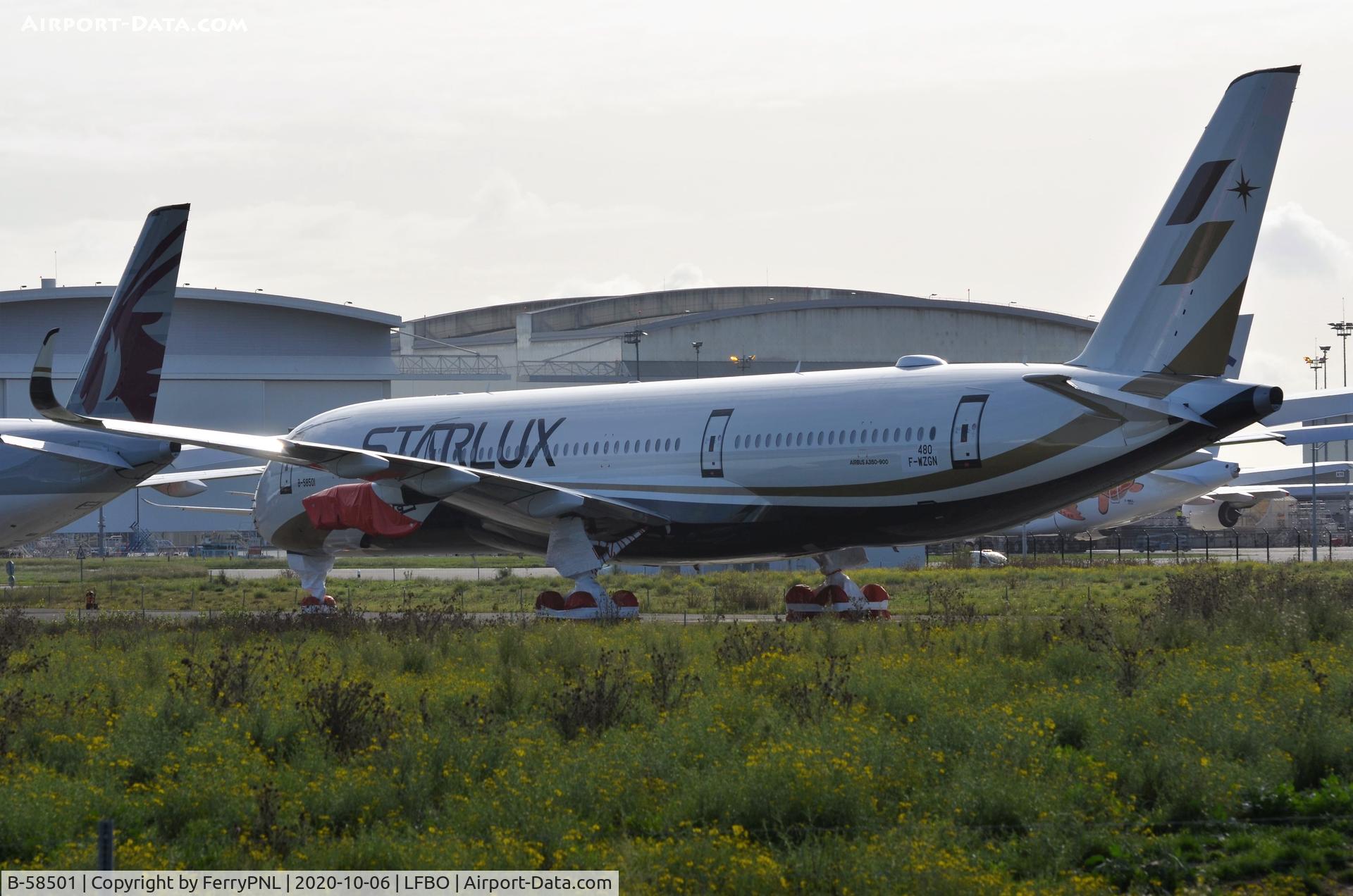 B-58501, 2021 Airbus A350-941 C/N 480, Starlux A359 awaiting completion