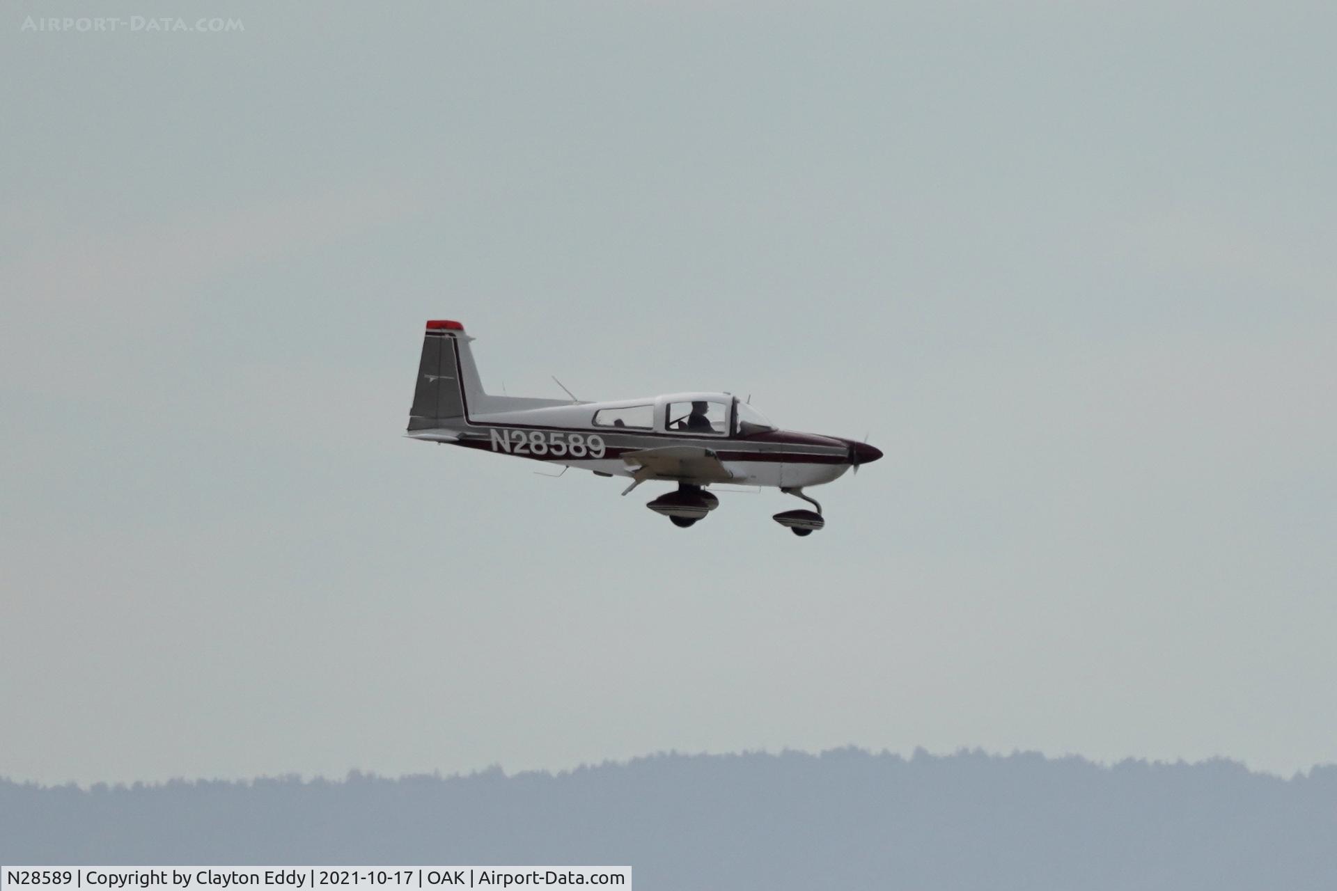 N28589, 1978 Grumman American AA-5B Tiger C/N AA5B0694, North Field Oakland airport California 2021.