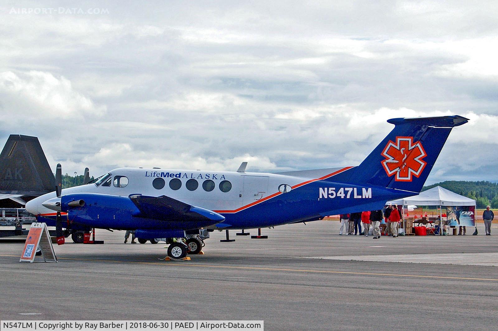 N547LM, 1998 Raytheon B200 King Air C/N BB-1642, N547LM   Raytheon B200 King Air [BB-1642] (LifeMed Alaska) Elmendorf AFB~N 30/06/2018