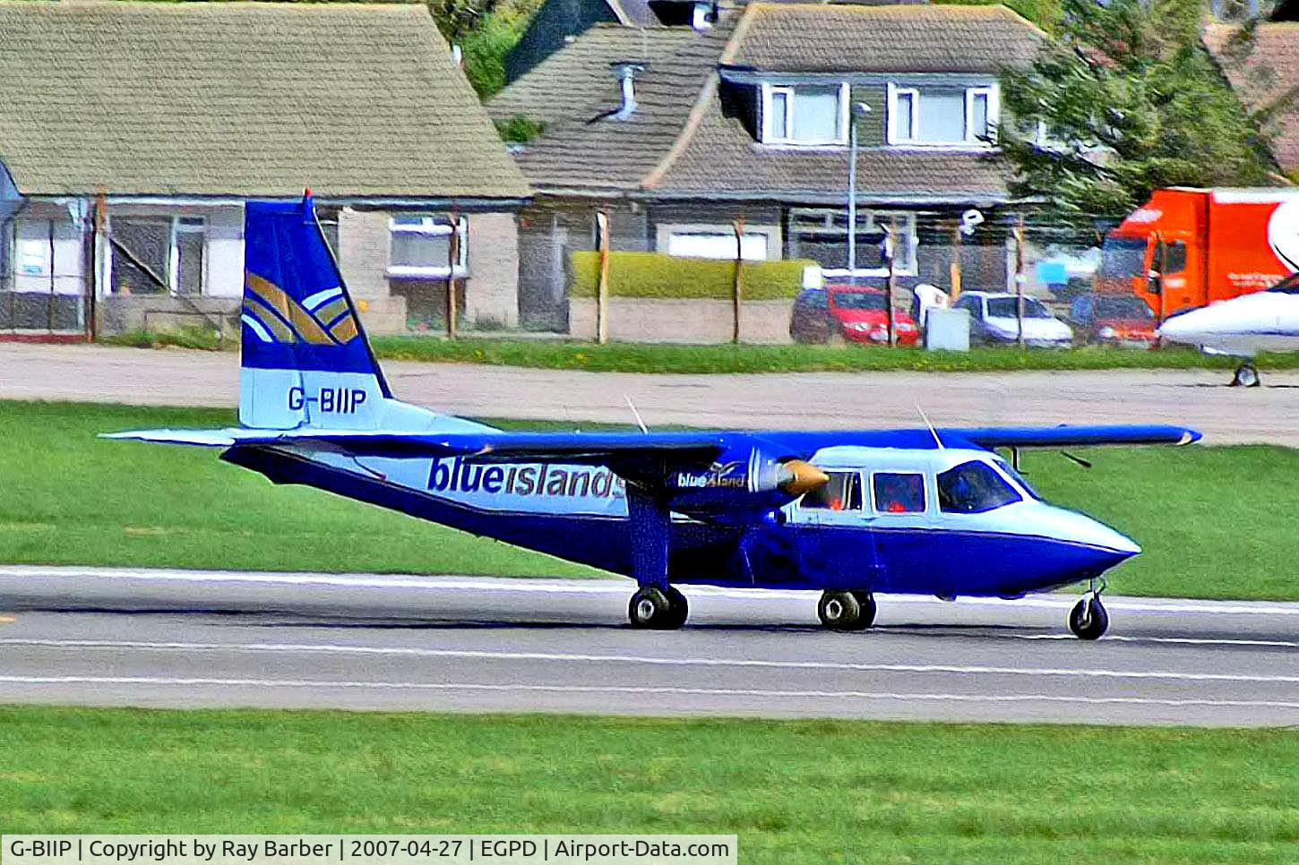 G-BIIP, 1981 Britten-Norman BN-2B-26 Islander C/N 2103, G-BIIP   Britten-Norman BN-2B-26 Islander [2103] (Blue Islands) Aberdeen-Dyce~G 27/04/2007