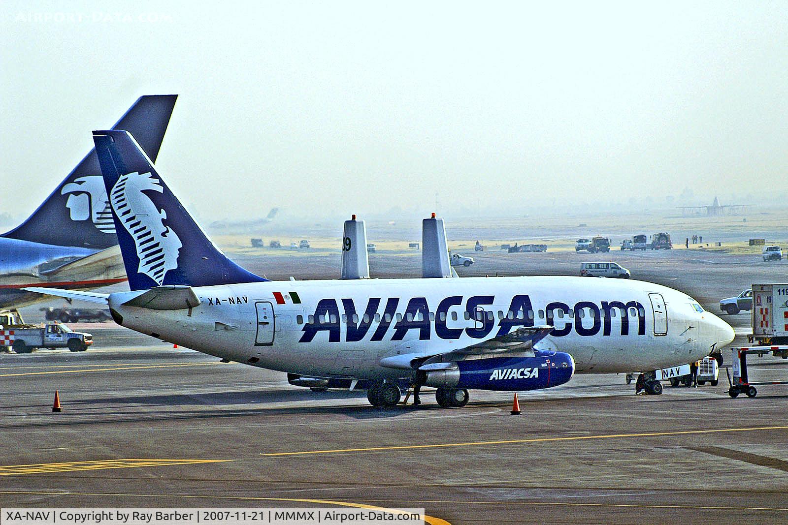 XA-NAV, 1986 Boeing 737-219 C/N 23472, XA-NAV   Boeing 737-219 [23472] (AVIACSA) Mexico City-Licenciado Benito Juarez Int'l~XA 21/11/2007