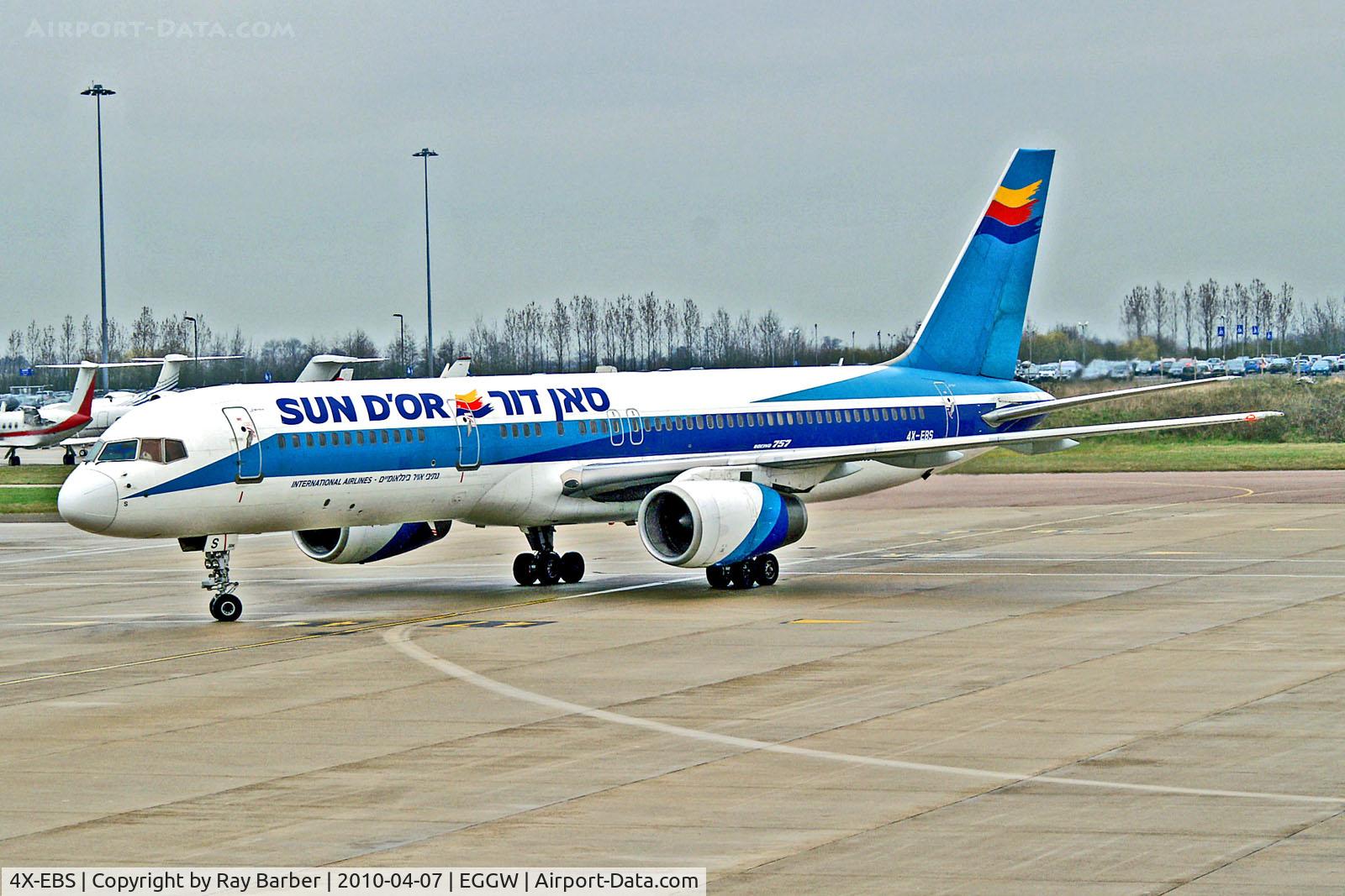 4X-EBS, 1990 Boeing 757-258 C/N 24884, 4X-EBS   Boeing 757-258 [24884] (Sun d'Or International Airlines) Luton~G 07/04/2010