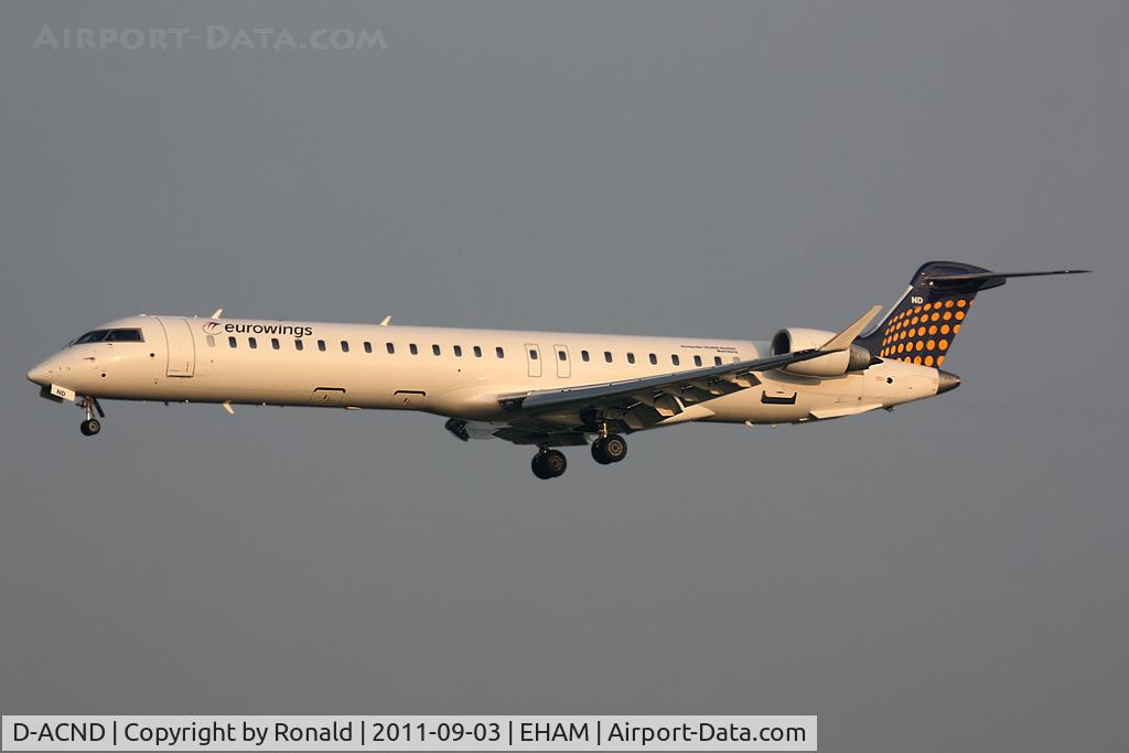 D-ACND, 2009 Bombardier CRJ-701 (CL-600-2C10) Regional Jet C/N 15238, at spl