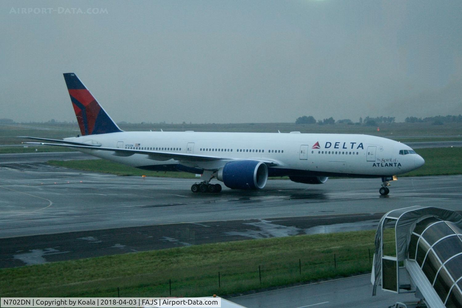 N702DN, 2008 Boeing 777-232/LR C/N 29741, With 