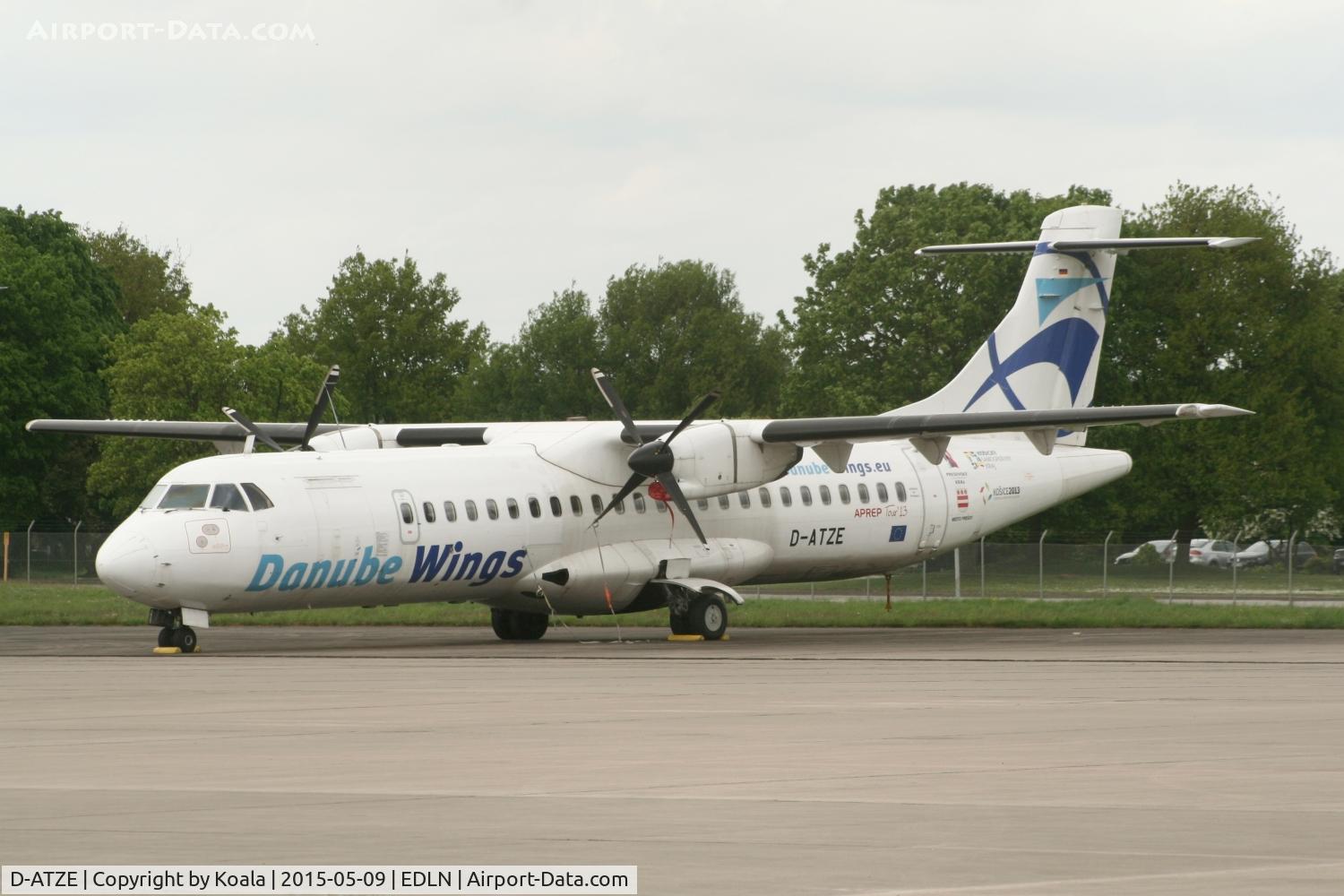 D-ATZE, 1990 ATR 72-202 C/N 177, Resting on the apron