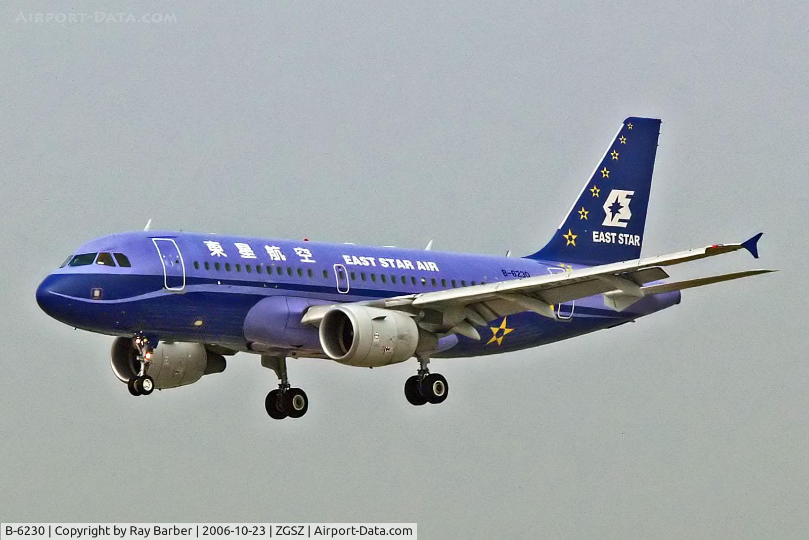 B-6230, 2006 Airbus A319-112 C/N 2774, B-6230   Airbus A319-112 [2774] (East Star Airlines) Shenzhen-Baoan~B 23/10/2006