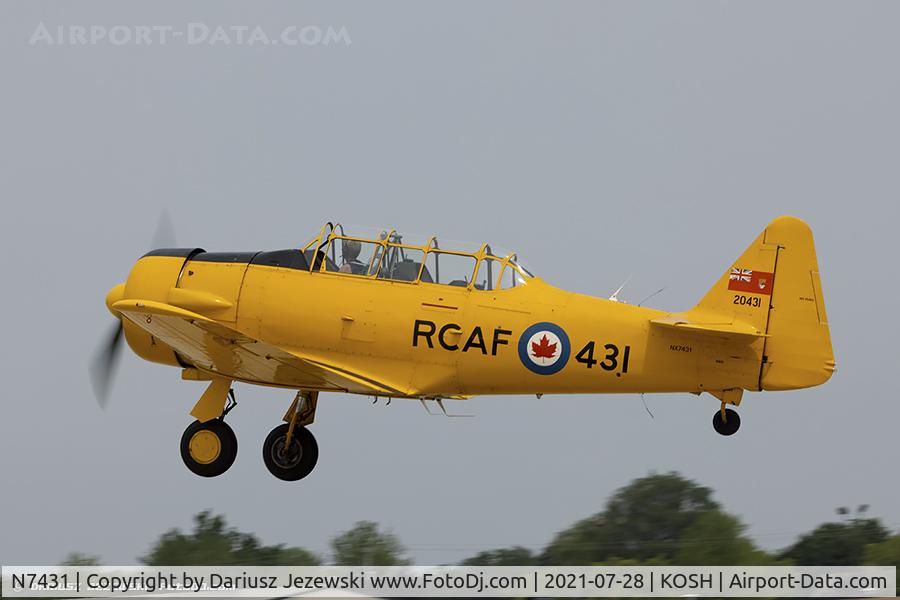 N7431, 1952 Canadian Car & Foundry Harvard MK IV C/N CCF4 222, Canadian Car & Foundry Harvard Mk.IV  C/N CCF4 222, NX7431