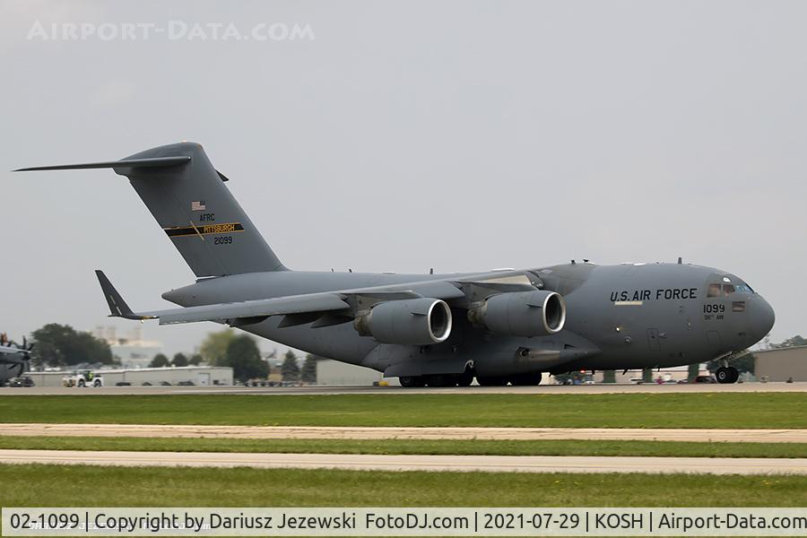 02-1099, 2002 Boeing C-17A Globemaster III C/N P-99, C-17A Globemaster 02-1099 from 758th AS 911th AW Pittsburgh IAP, PA