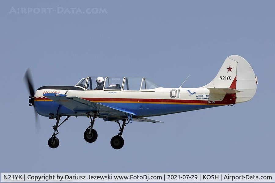 N21YK, 1992 Yakovlev Yak-52 C/N 9211609/01, Yakovlev Yak-52  C/N 9211609/01, N21YK