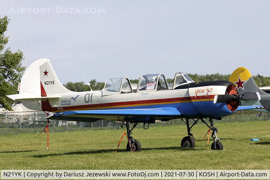 N21YK, 1992 Yakovlev Yak-52 C/N 9211609/01, Yakovlev Yak-52  C/N 9211609/01, N21YK