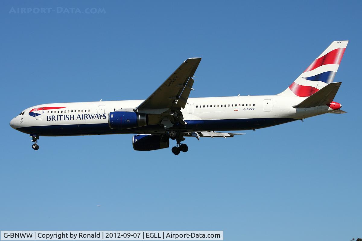 G-BNWW, 1993 Boeing 767-336/ER C/N 25831, at lhr