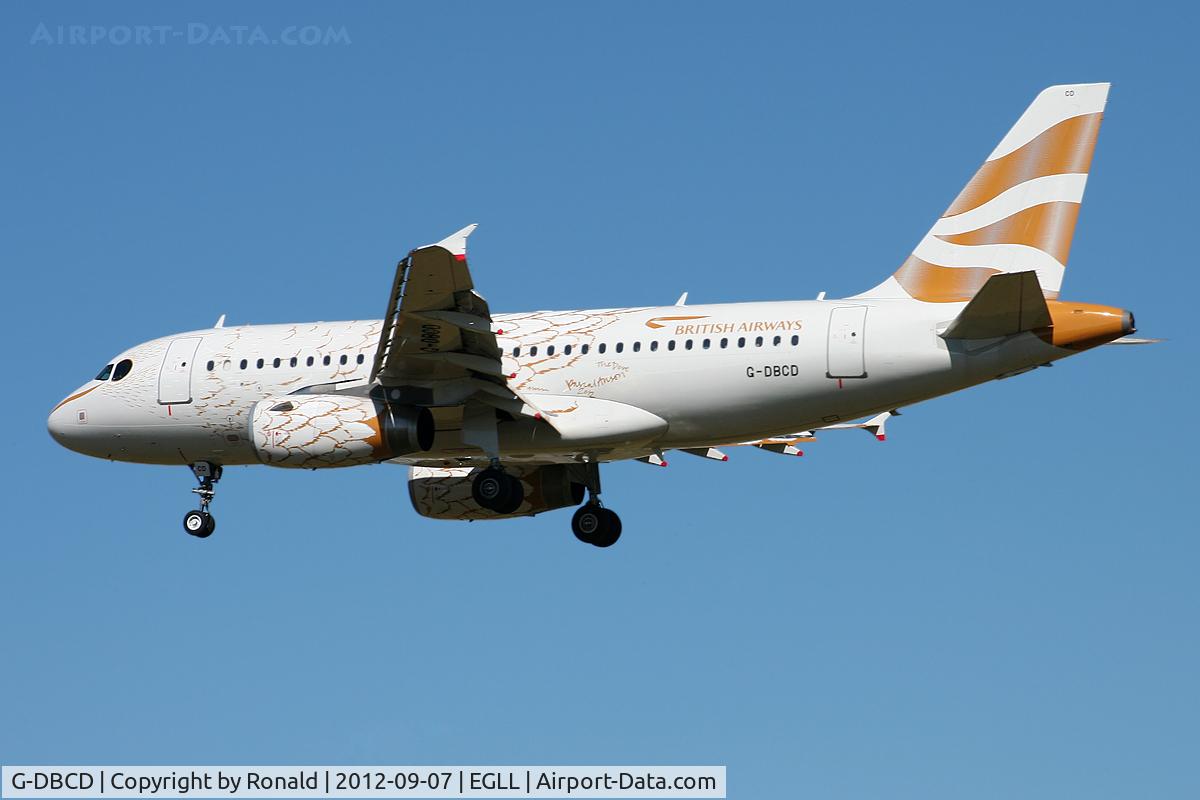 G-DBCD, 2005 Airbus A319-131 C/N 2389, at lhr