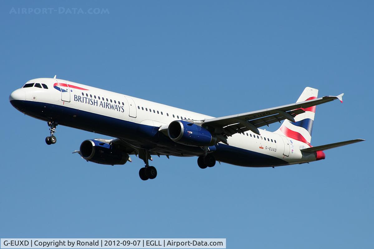 G-EUXD, 2004 Airbus A321-231 C/N 2320, at lhr