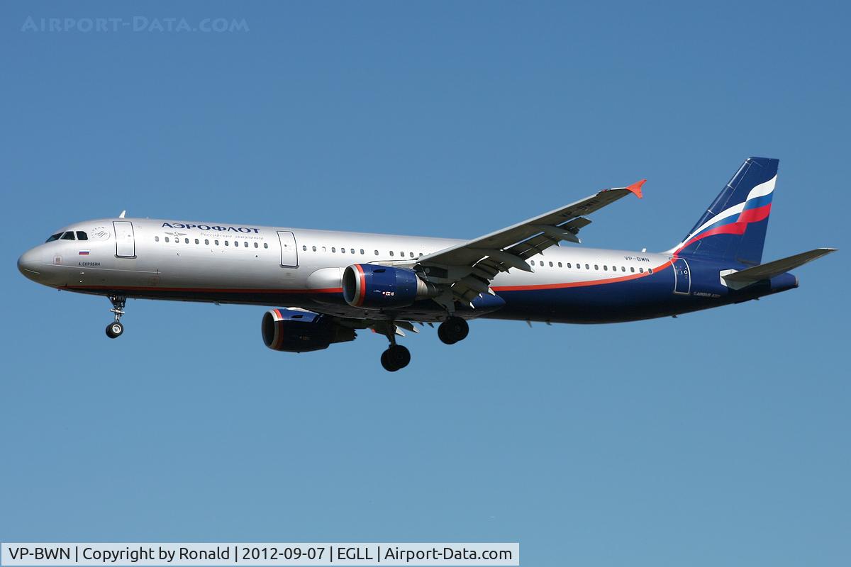 VP-BWN, 2019 Airbus A320-271N C/N 8935, at lhr