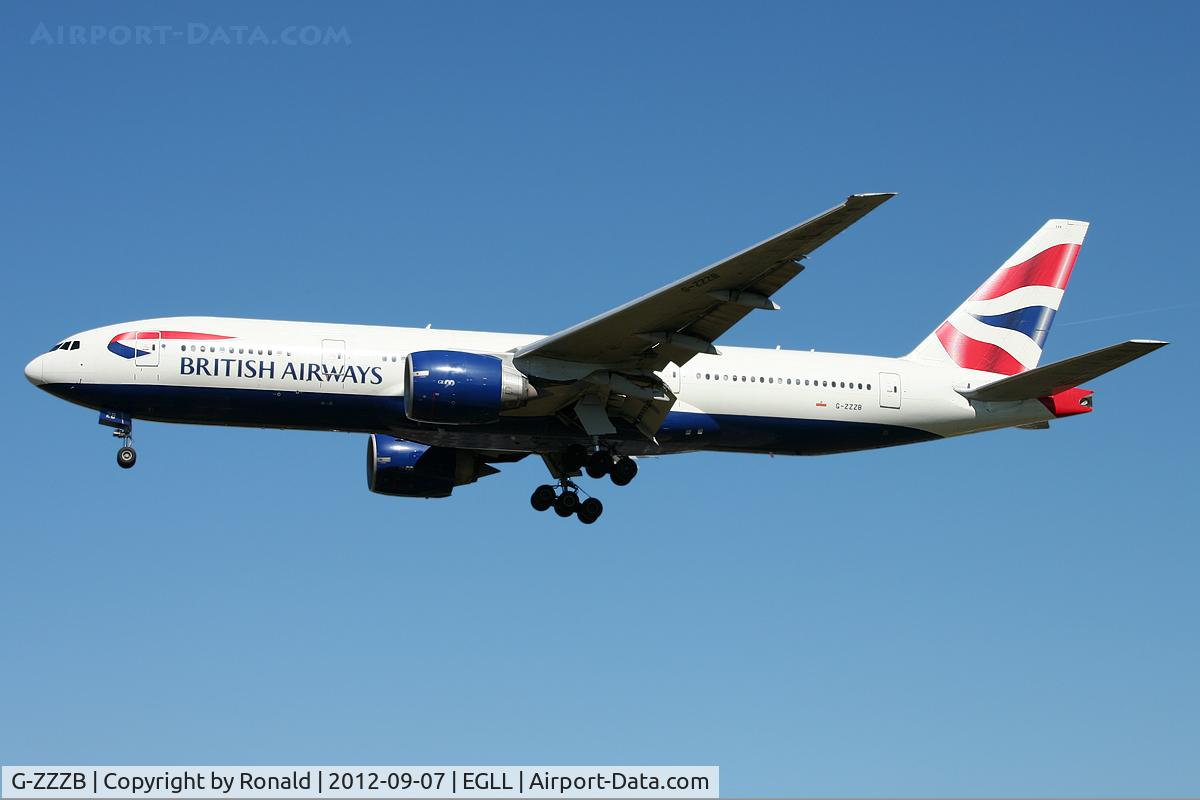 G-ZZZB, 1995 Boeing 777-236 C/N 27106, at lhr