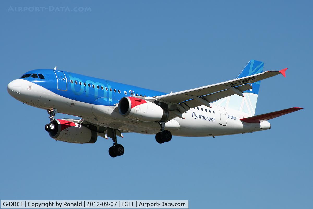 G-DBCF, 2005 Airbus A319-131 C/N 2466, at lhr