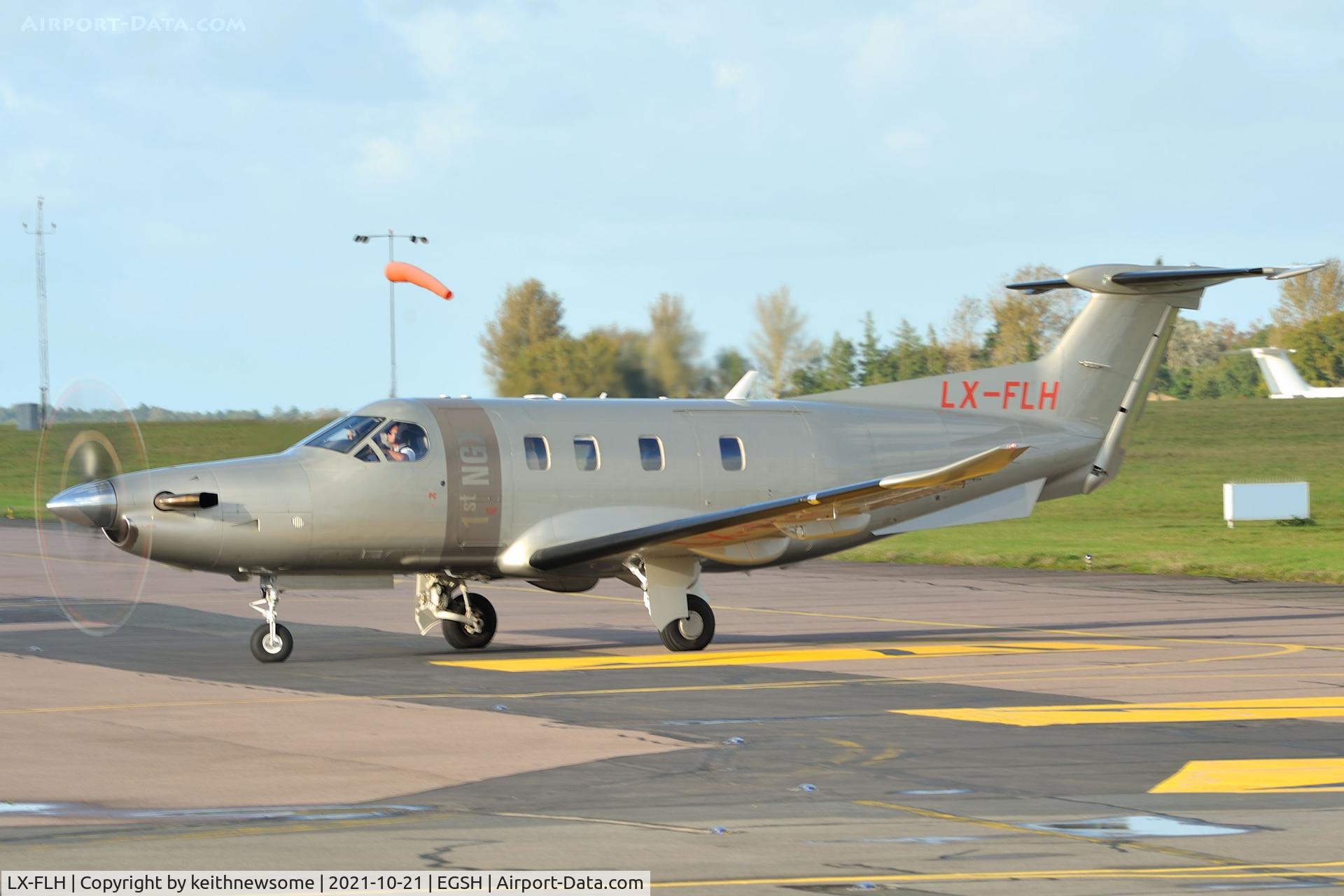 LX-FLH, 2020 Pilatus PC-12/47E C/N 2011, Arriving at Norwich from Paris.