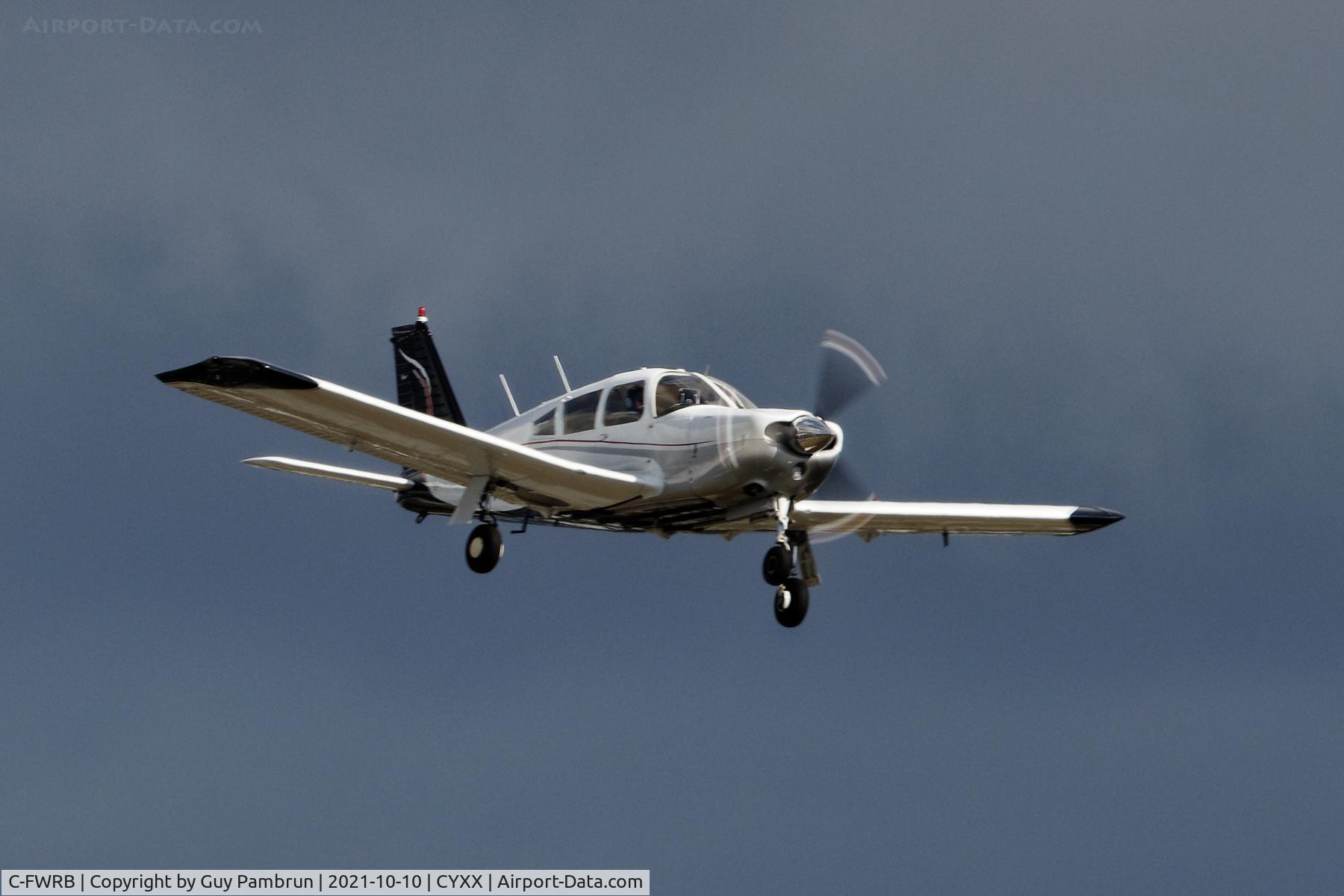 C-FWRB, 1967 Piper PA-28R-180 Cherokee Arrow C/N 28R-30275, Landing on 19
