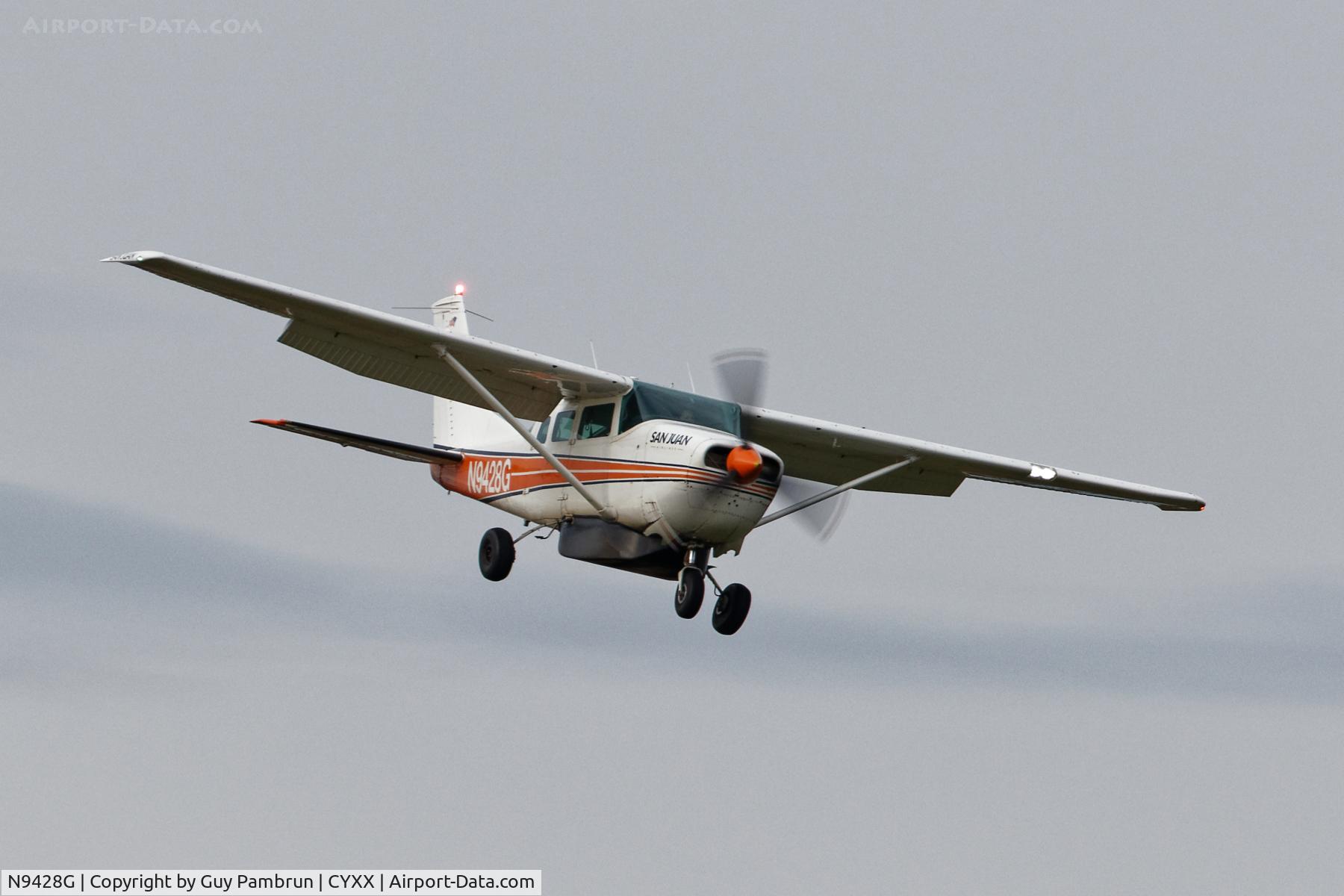 N9428G, 1970 Cessna U206E Stationair C/N U20601628, Landing on 07