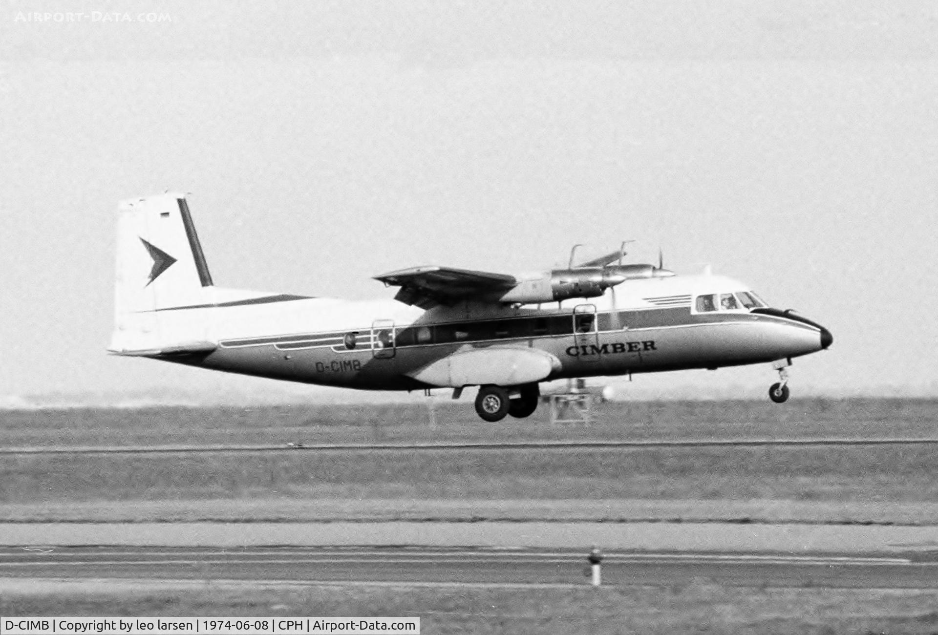 D-CIMB, 1966 Nord 262A C/N 25, Copenhagen 8.5.1974