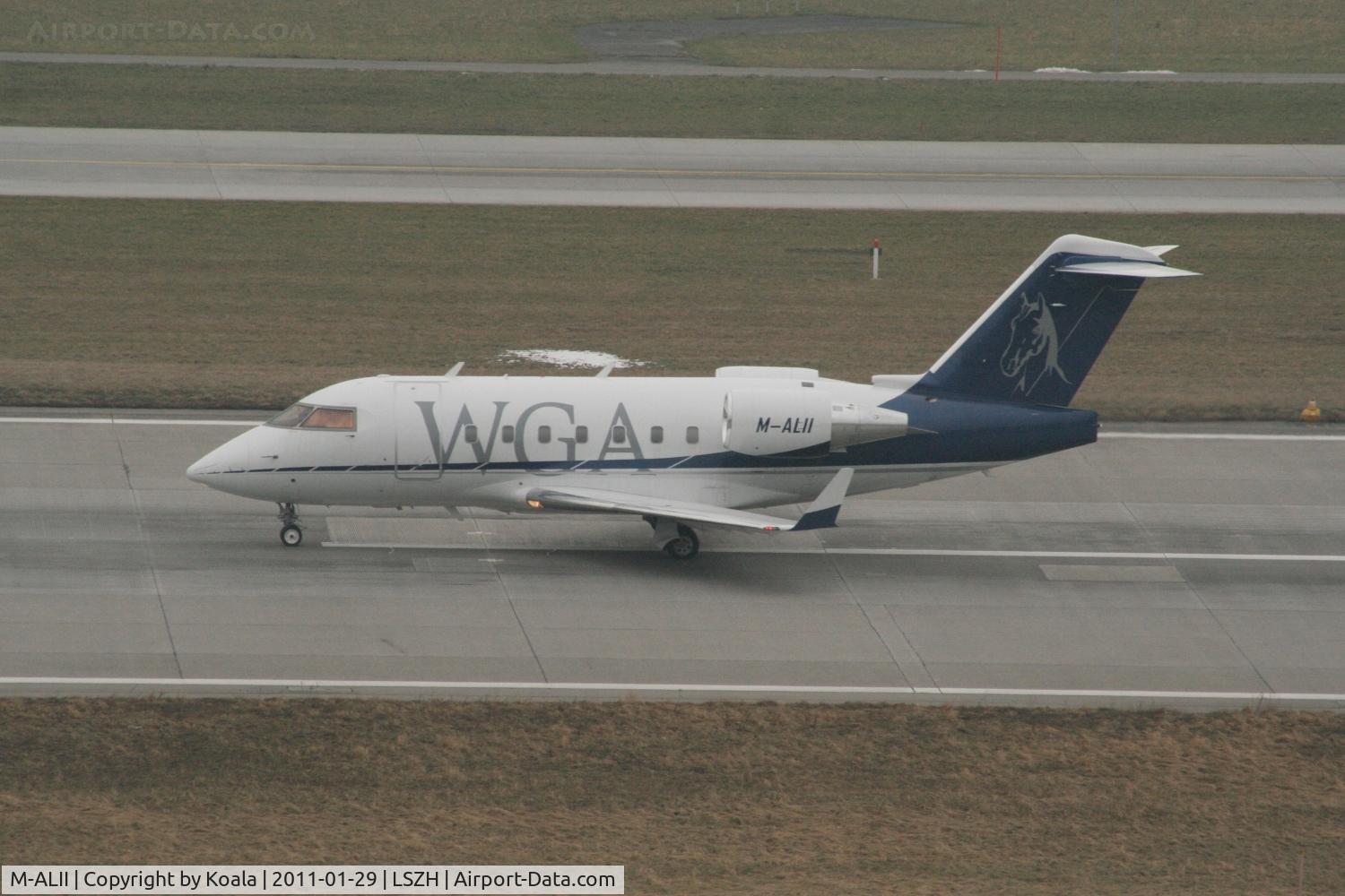 M-ALII, 2001 Bombardier Challenger 604 (CL-600-2B16) C/N 5494, Visitor of WEF
