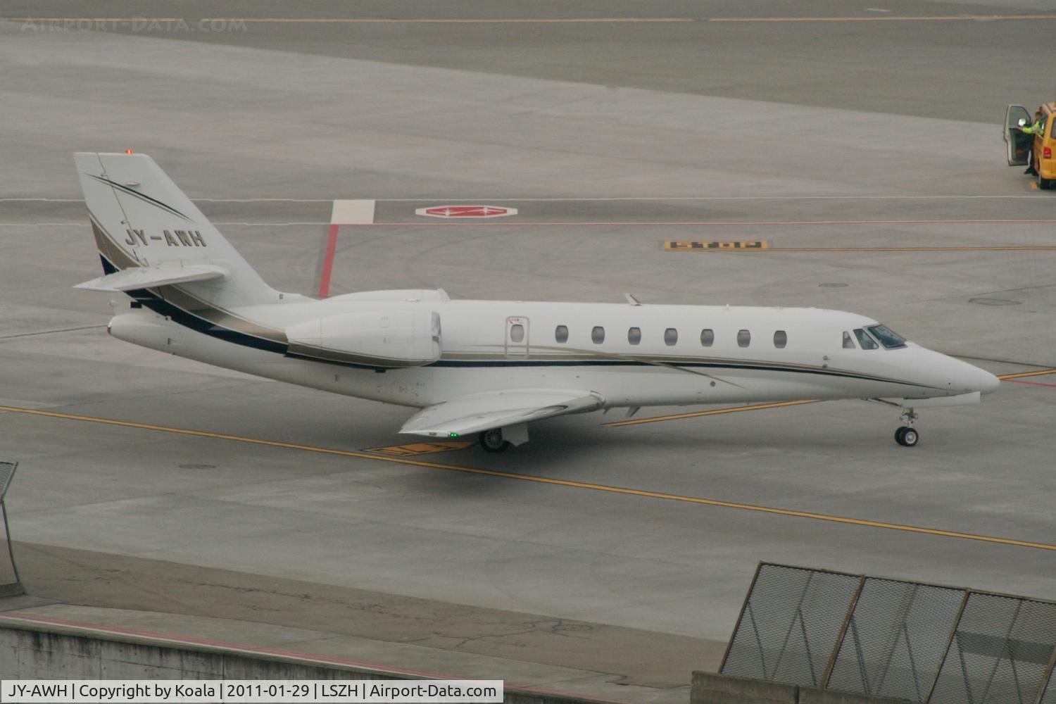 JY-AWH, 2009 Cessna 680 Citation Sovereign C/N 680-0285, Visitor of WEF
