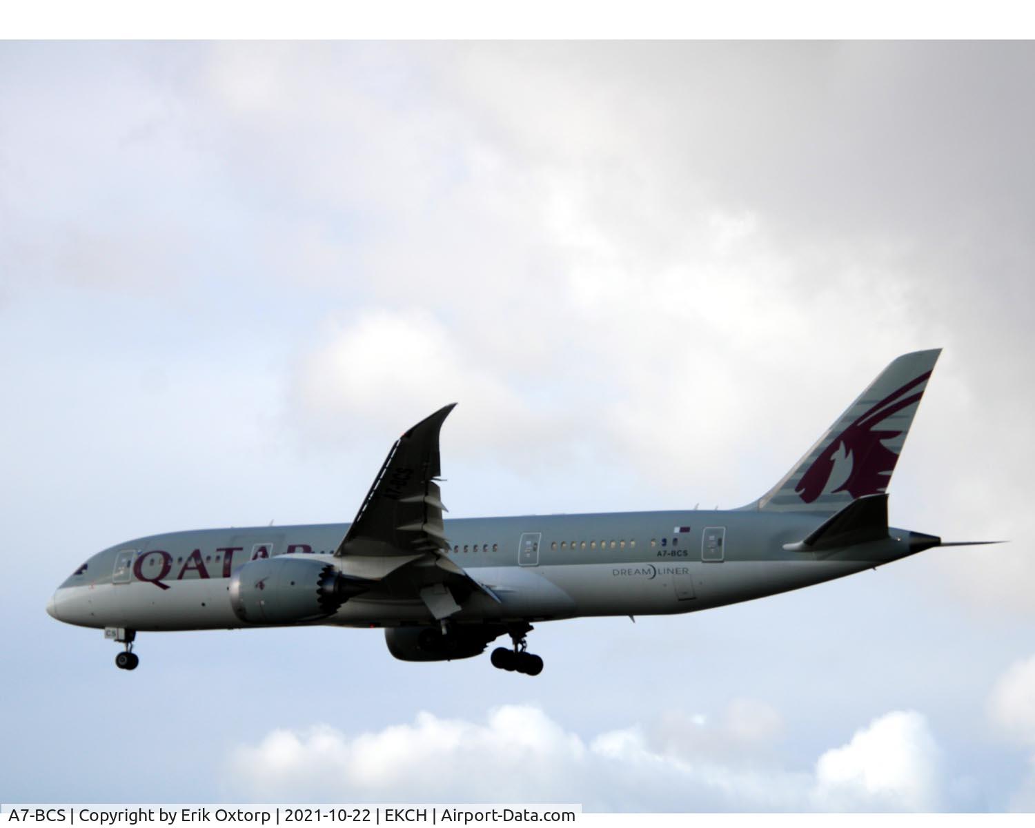 A7-BCS, 2015 Boeing 787-8 Dreamliner Dreamliner C/N 38337, A7-BCS landing rw 22L