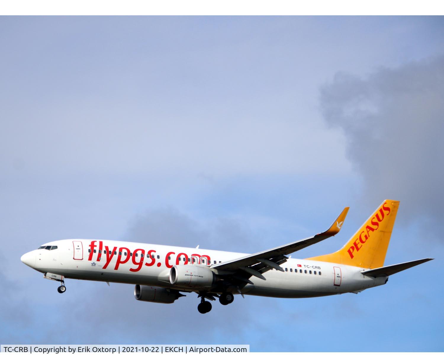TC-CRB, 2016 Boeing 737-8AL C/N 62687, TC-CRB landing rw 22L