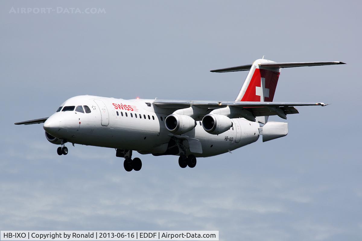 HB-IXO, 1996 British Aerospace Avro 146-RJ100 C/N E3284, at fra