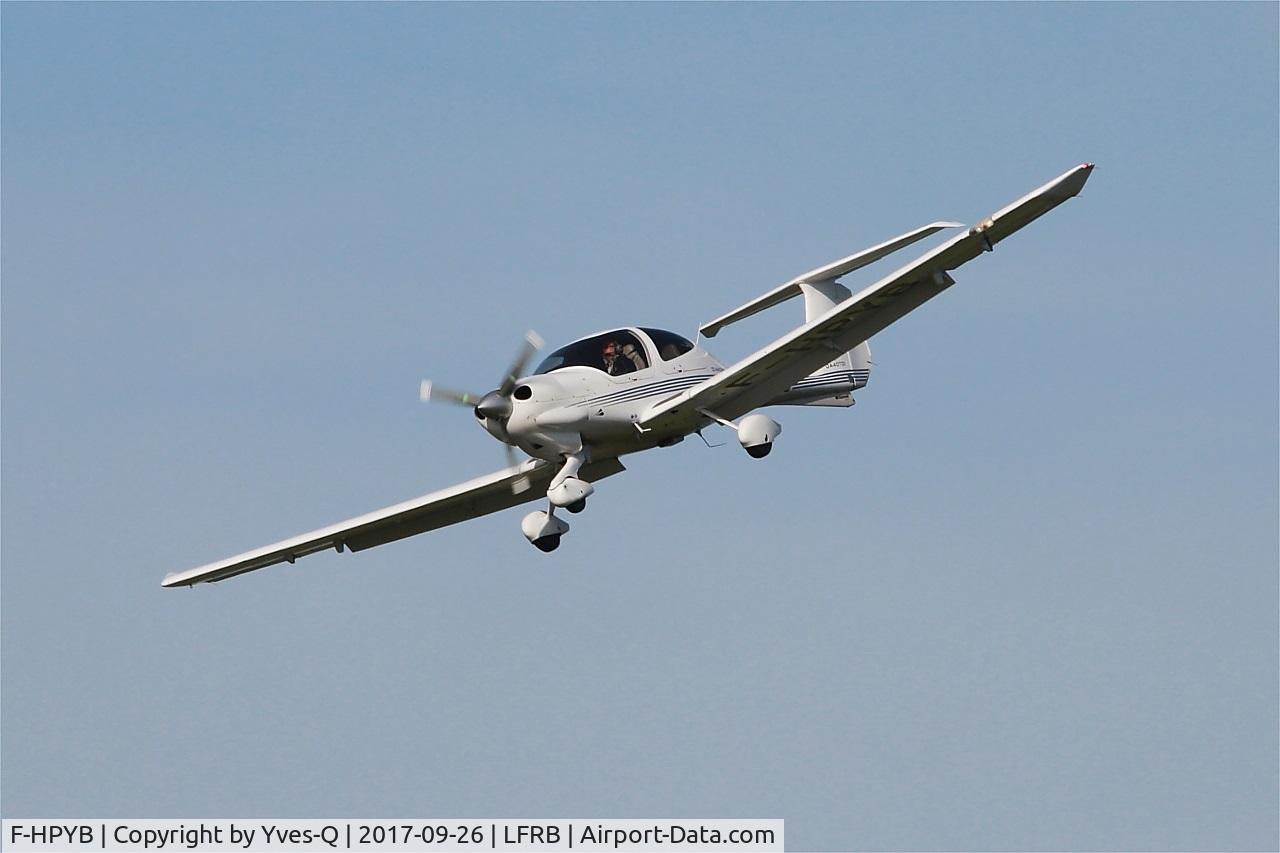 F-HPYB, 2012 Diamond DA-40 Diamond Star Diamond Star C/N DA-289, Diamond DA-40 Diamond Star, Short approach rwy 25L, Brest-Bretagne airport (LFRB-BES)