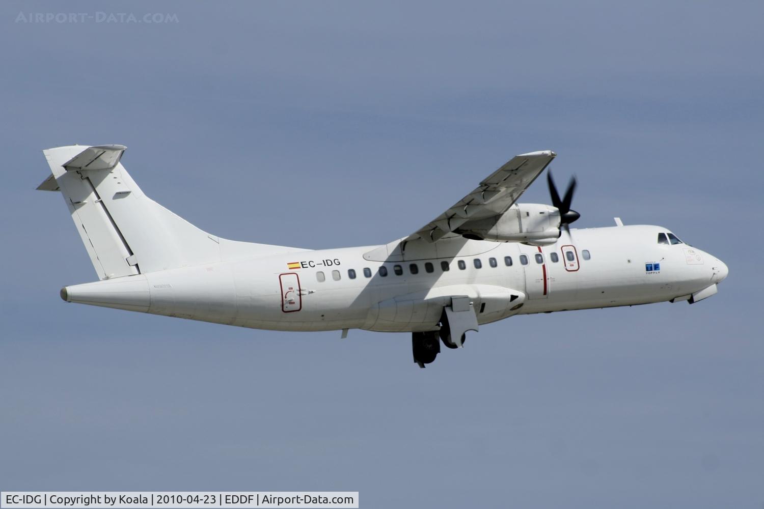 EC-IDG, 1985 ATR 42-320 C/N 003, Departure RWY18 - Boring white