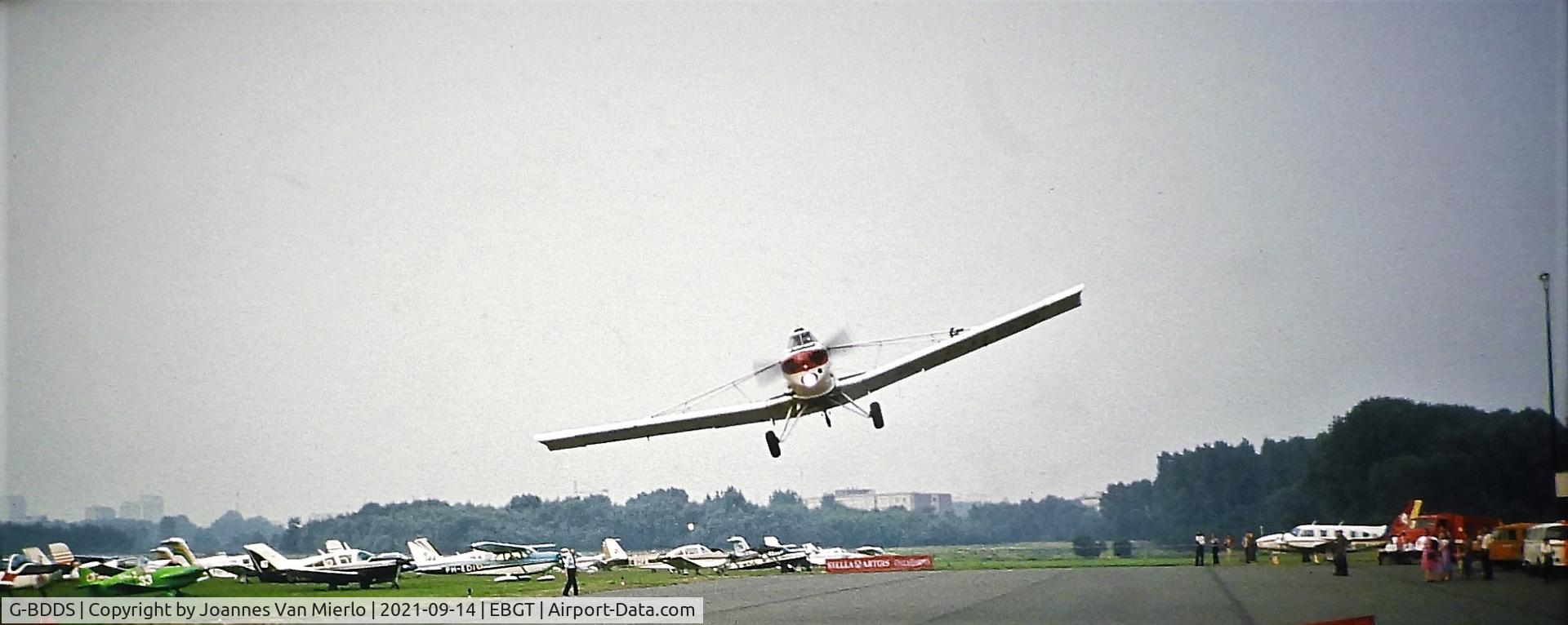 G-BDDS, 1968 Piper PA-25-235 Pawnee C/N 25-4757, Buzzing EBGT TWR Stella Air Race decades ago Slide scan
