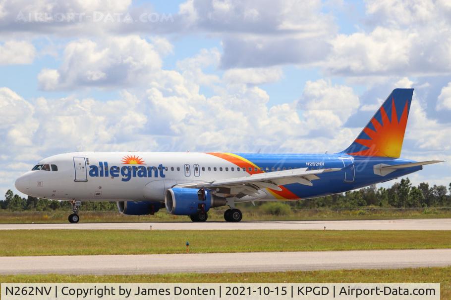 N262NV, 2009 Airbus A320-214 C/N 4122, Allegiant Flight 1707 (N262NV) arrives on Runway 4 at Punta Gorda Airport following flight from Rickenbacker International Airport