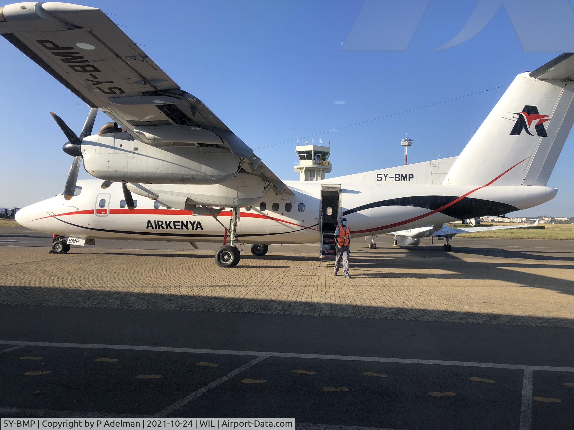 5Y-BMP, 1982 De Havilland Canada DHC-7-102 Dash 7 C/N 80, At Wilson Nairobi Airport. Air Kenya livery.
