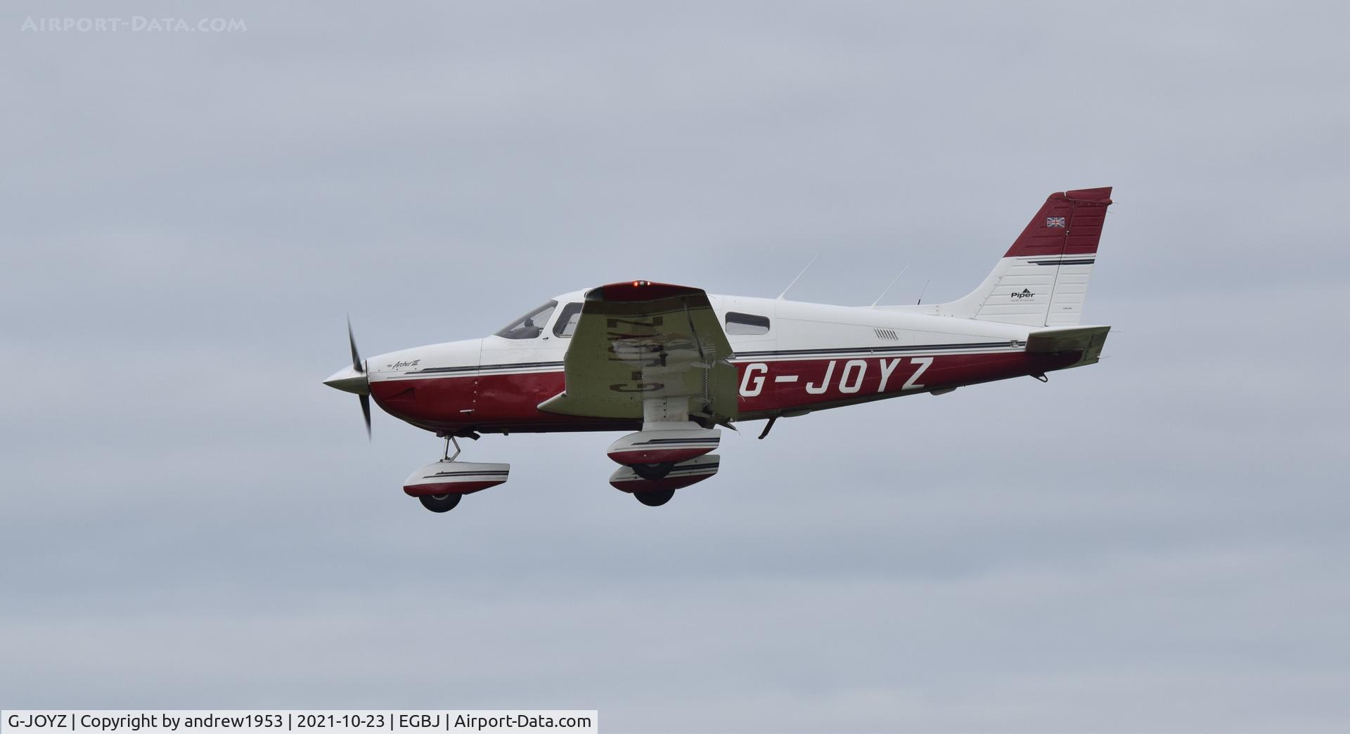 G-JOYZ, 1995 Piper PA-28-181 Cherokee Archer III C/N 2843018, G-JOYZ at Gloucestershire Airport.