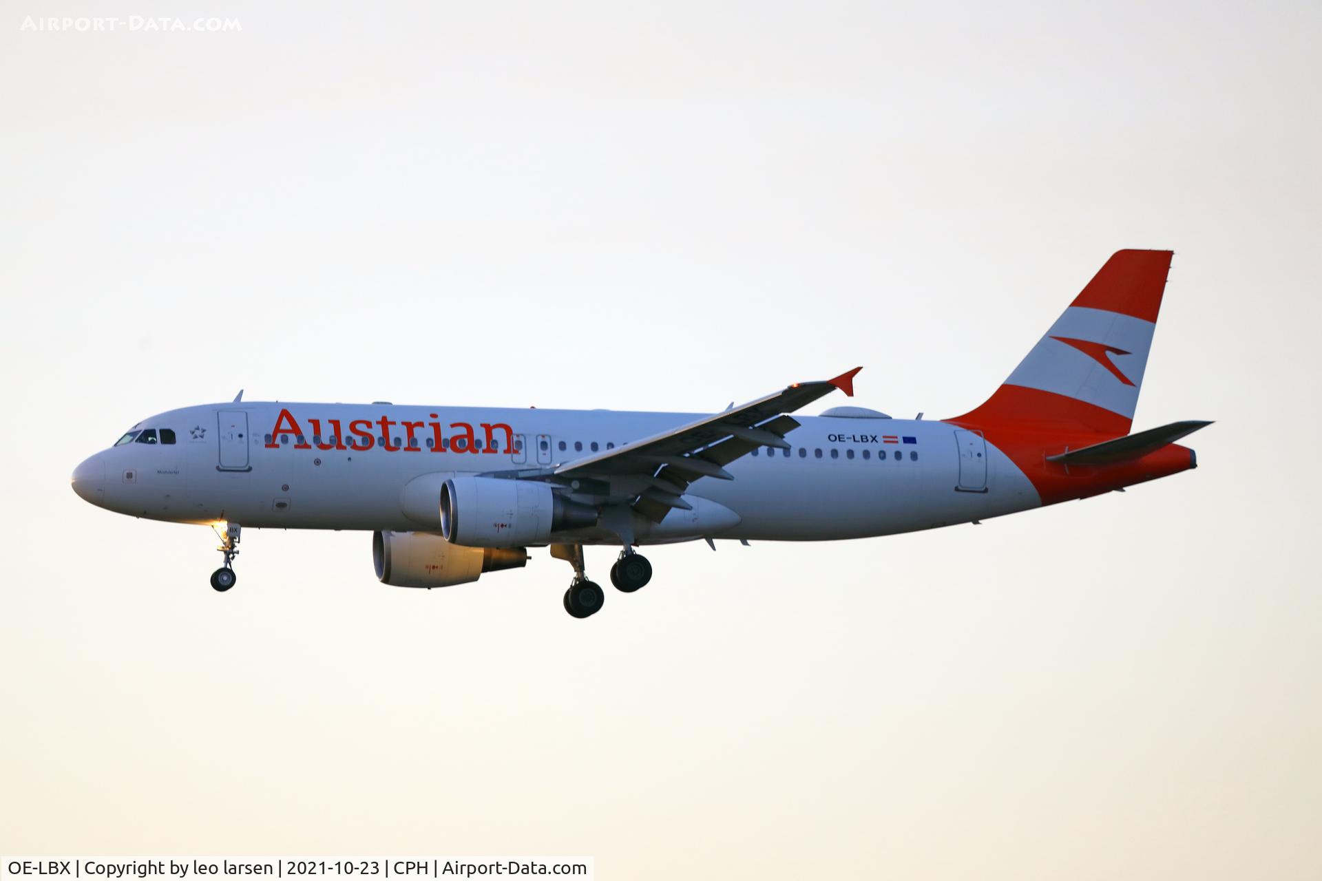 OE-LBX, 2002 Airbus A320-214 C/N 1735, Copenhagen 23.10.2021