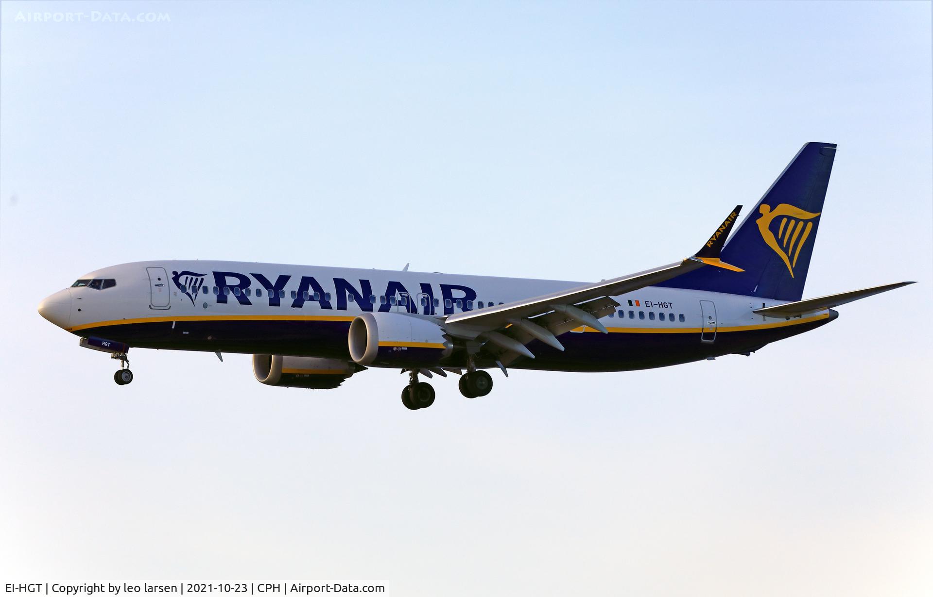 EI-HGT, 2021 Boeing 737-8-200 MAX C/N 65083, Copenhagen 23.10.2021