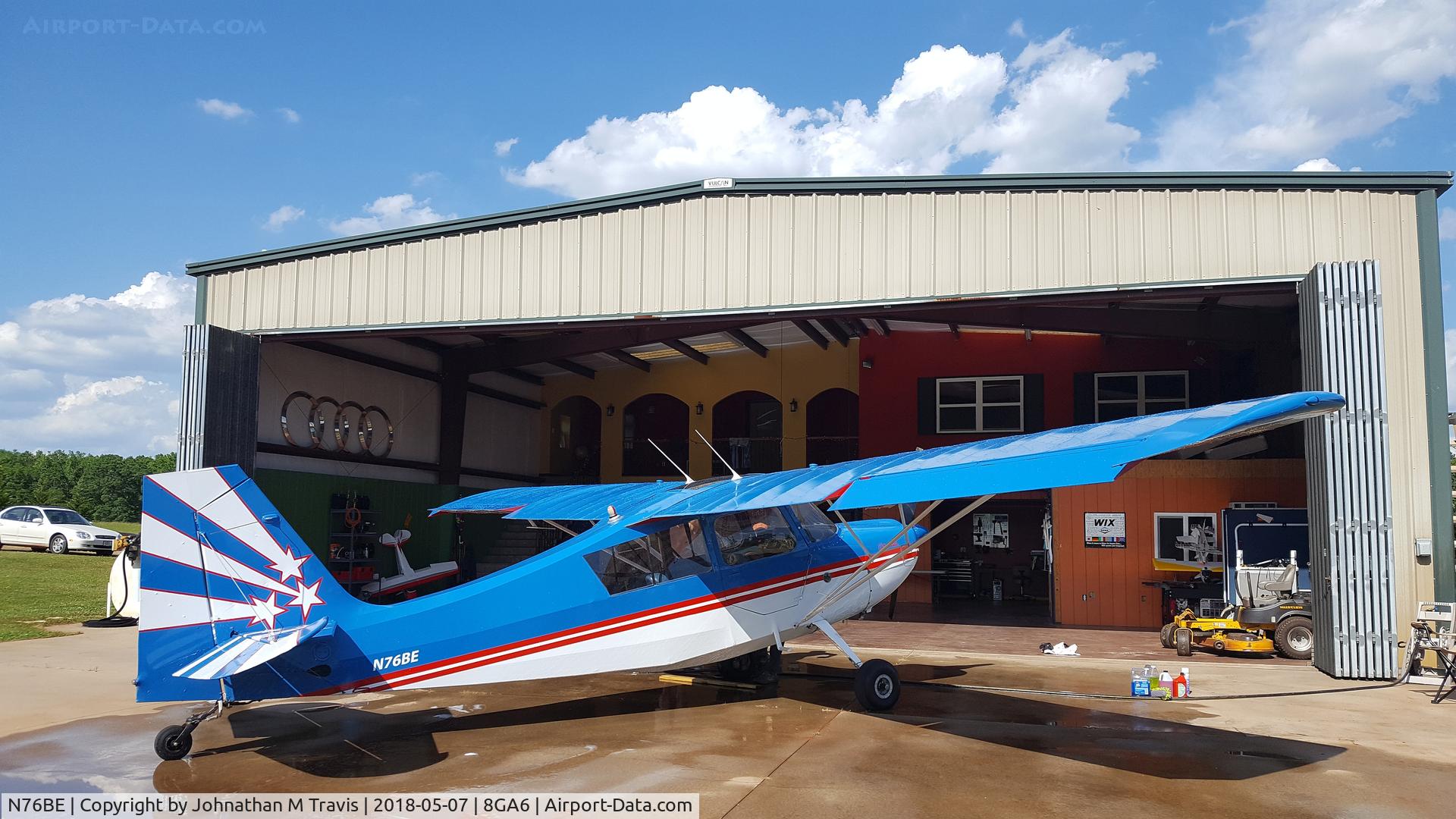 N76BE, 1969 Champion 7KCAB C/N 168, Citabria N76BE after a wash at S&S Airport
