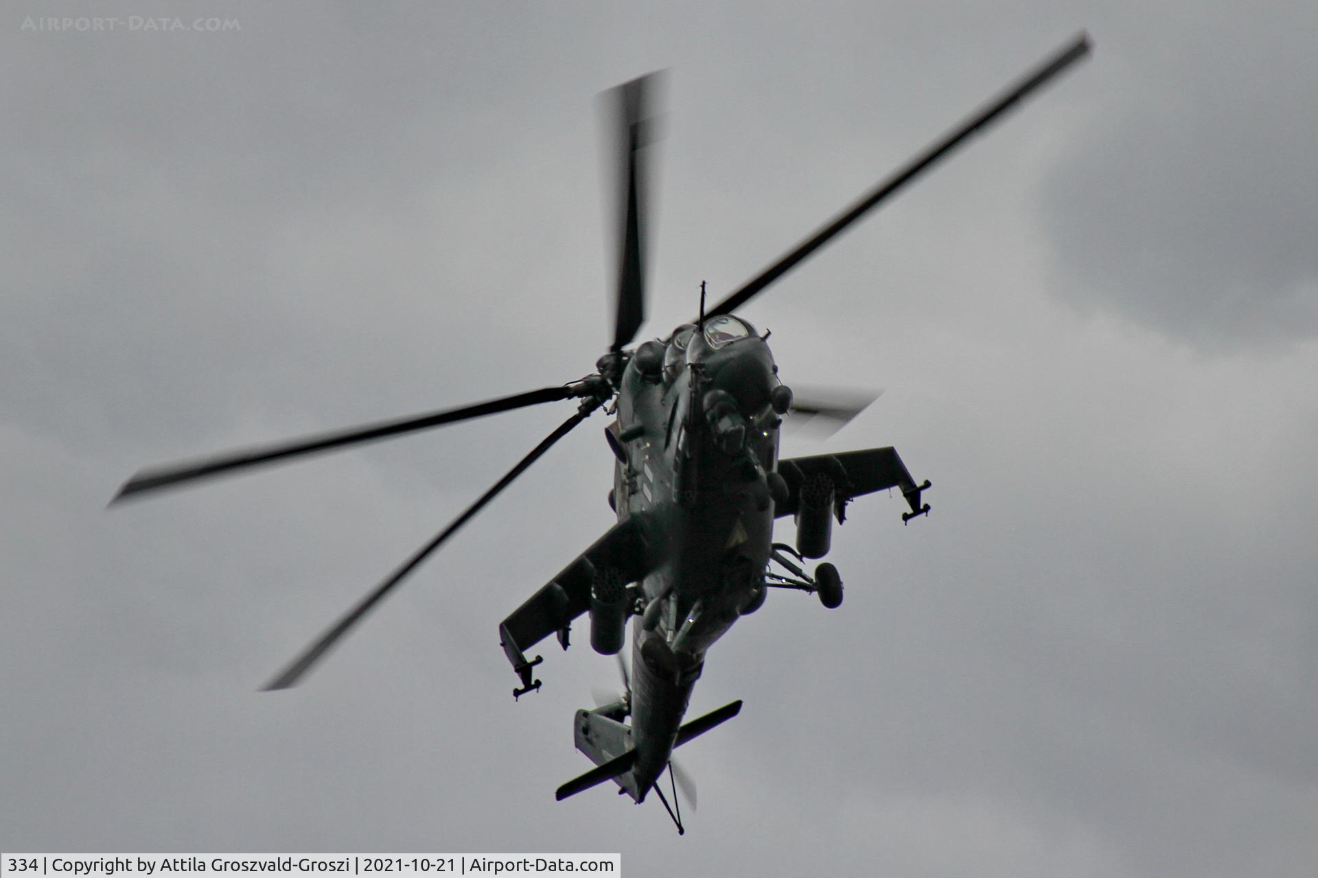 334, 1989 Mil Mi-24P Hind F C/N 340334, Veszprém, Jutas-újmajor, Hungary