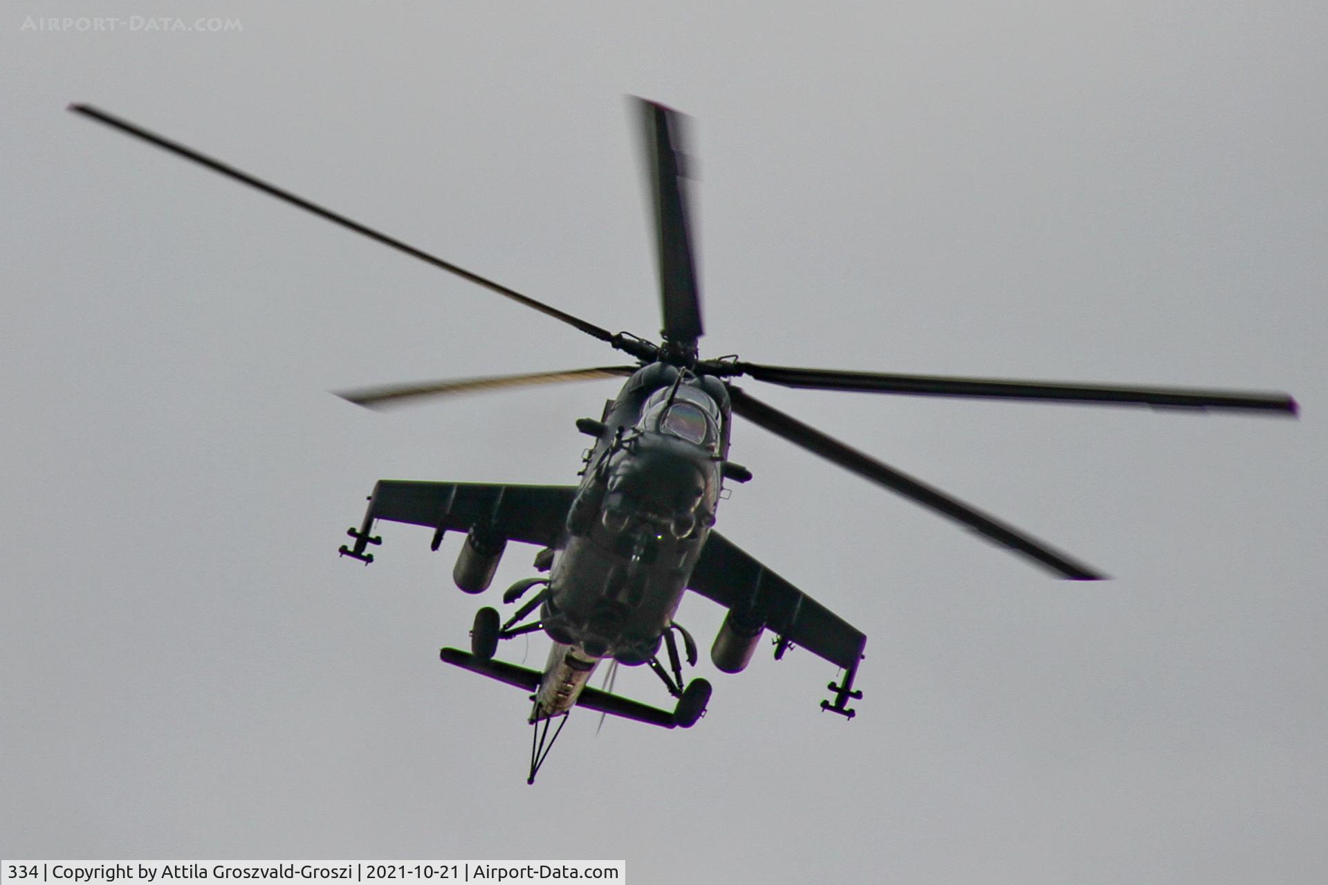 334, 1989 Mil Mi-24P Hind F C/N 340334, Veszprém, Jutas-újmajor, Hungary