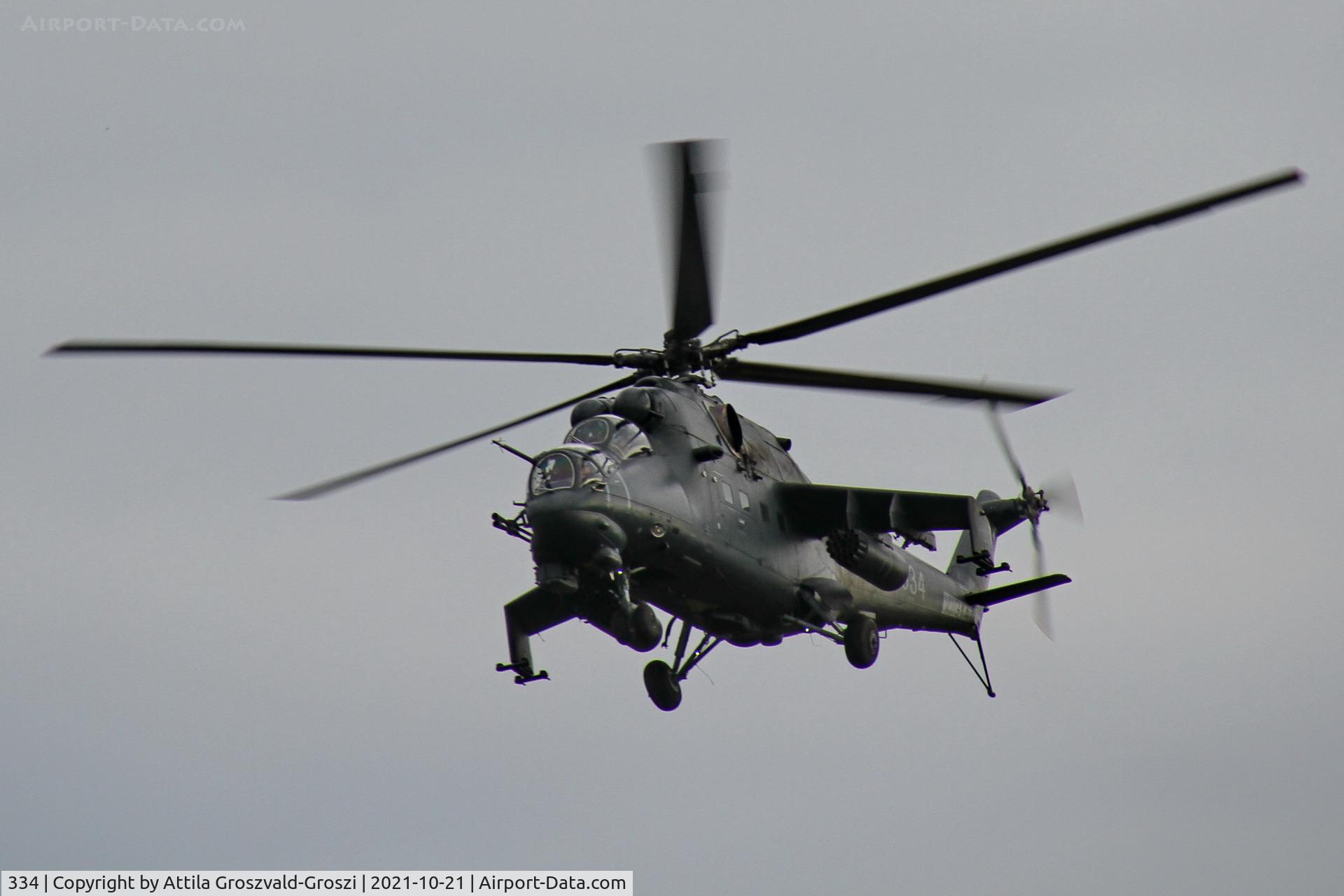 334, 1989 Mil Mi-24P Hind F C/N 340334, Veszprém, Jutas-újmajor, Hungary