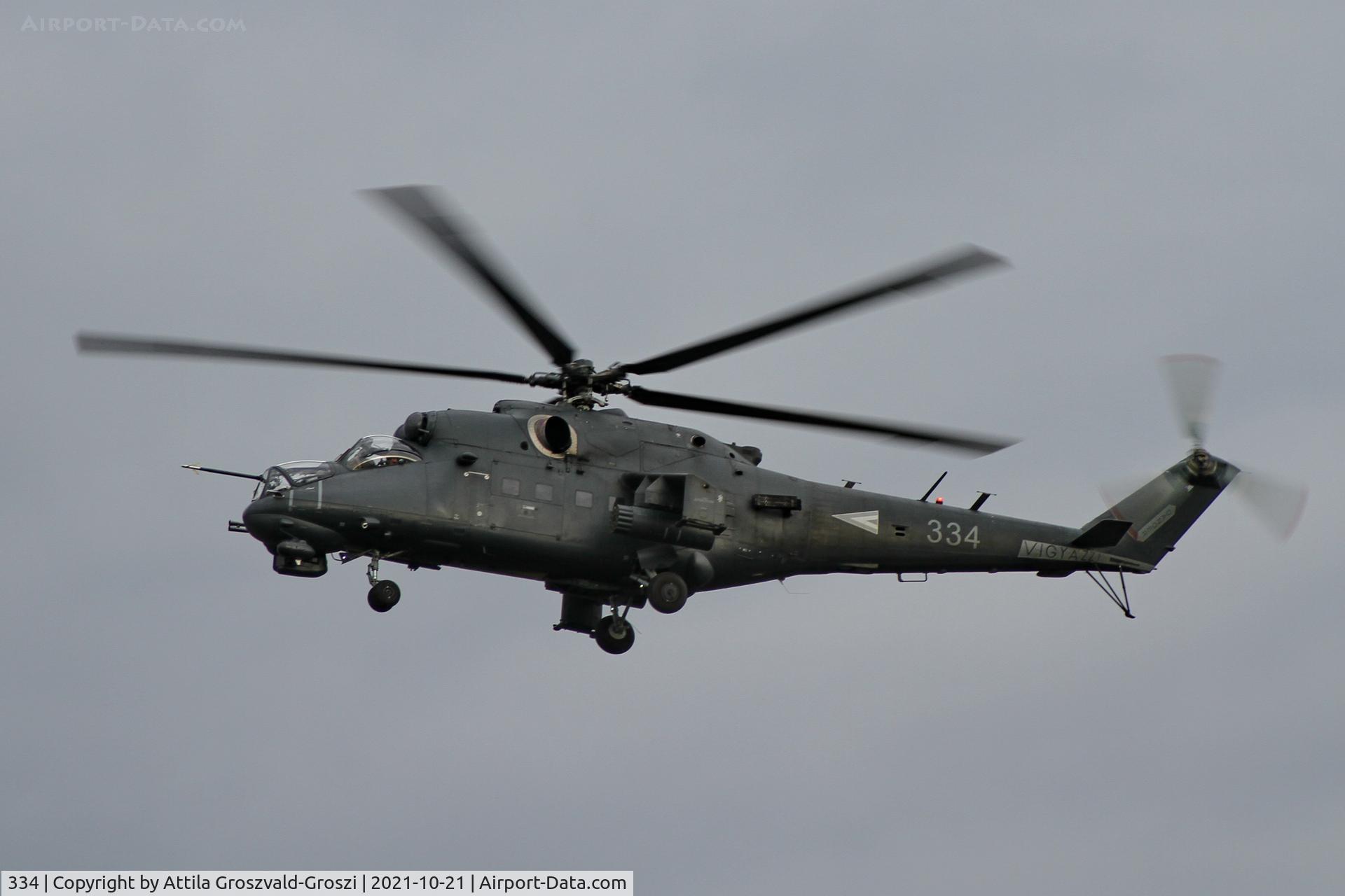 334, 1989 Mil Mi-24P Hind F C/N 340334, Veszprém, Jutas-újmajor, Hungary