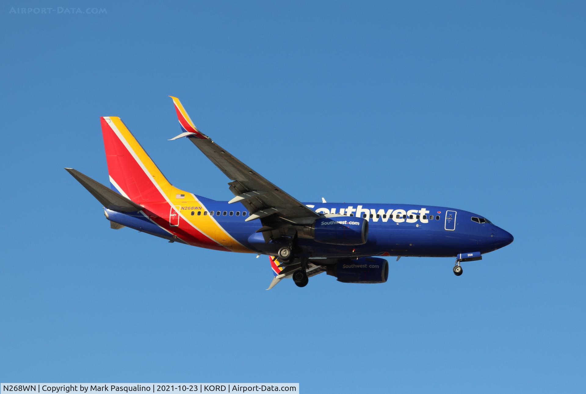 N268WN, 2007 Boeing 737-7H4 C/N 32524, Boeing 737-7H4